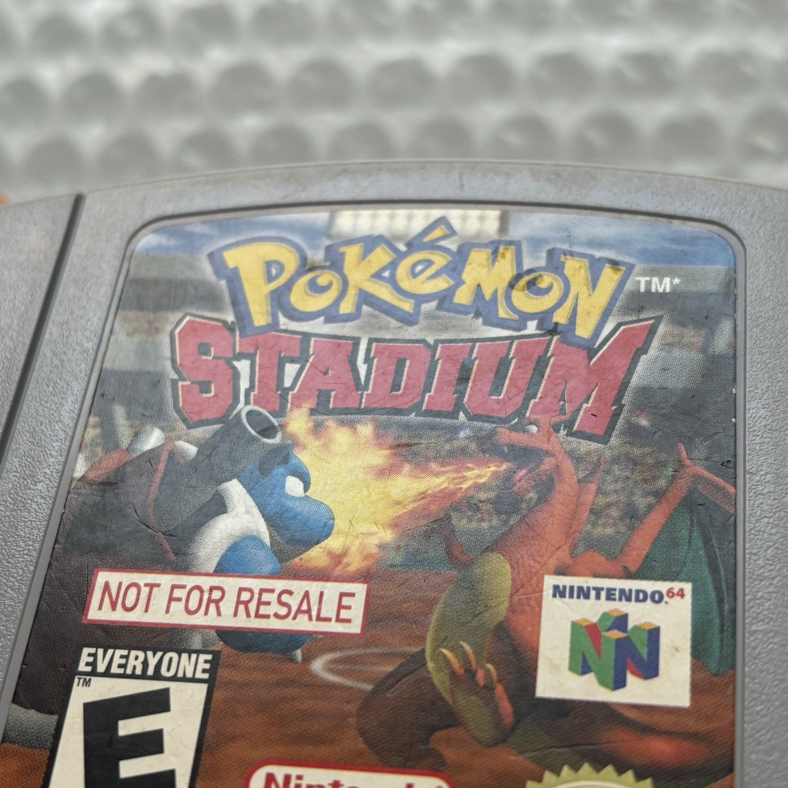 Pokemon Stadium Not For Resale NFR Kiosk Back Sticker Store Demo Nintendo 64 N64