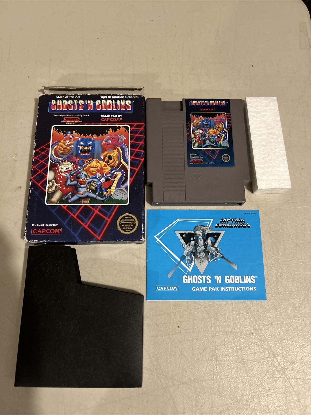 Ghosts ’n Goblins Hangtab Five Screw Nes Regular Nintendo Game Boxed