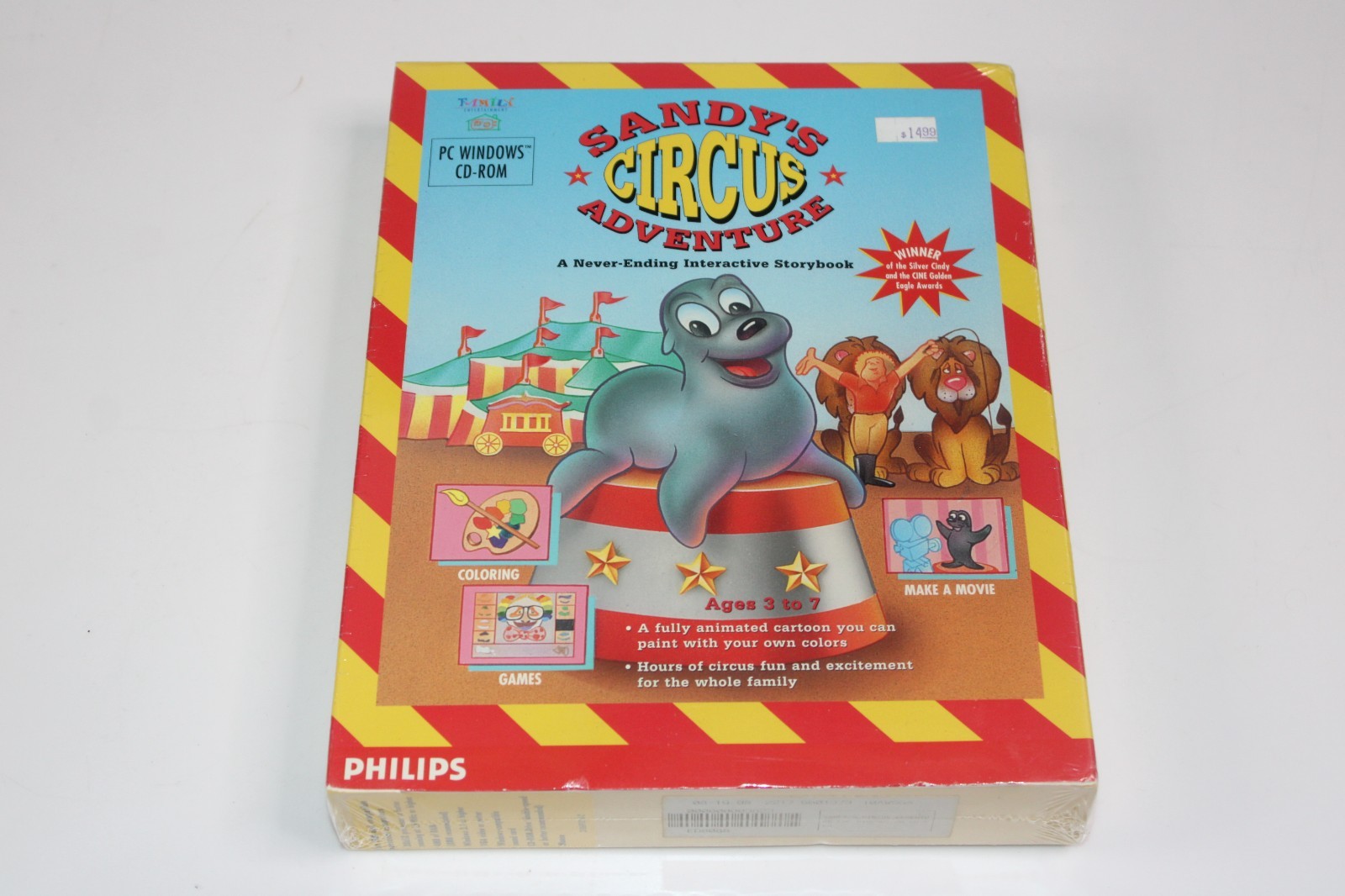 NOS Sandy’s Circus Adventure (Philips CD-i, 1990) sealed