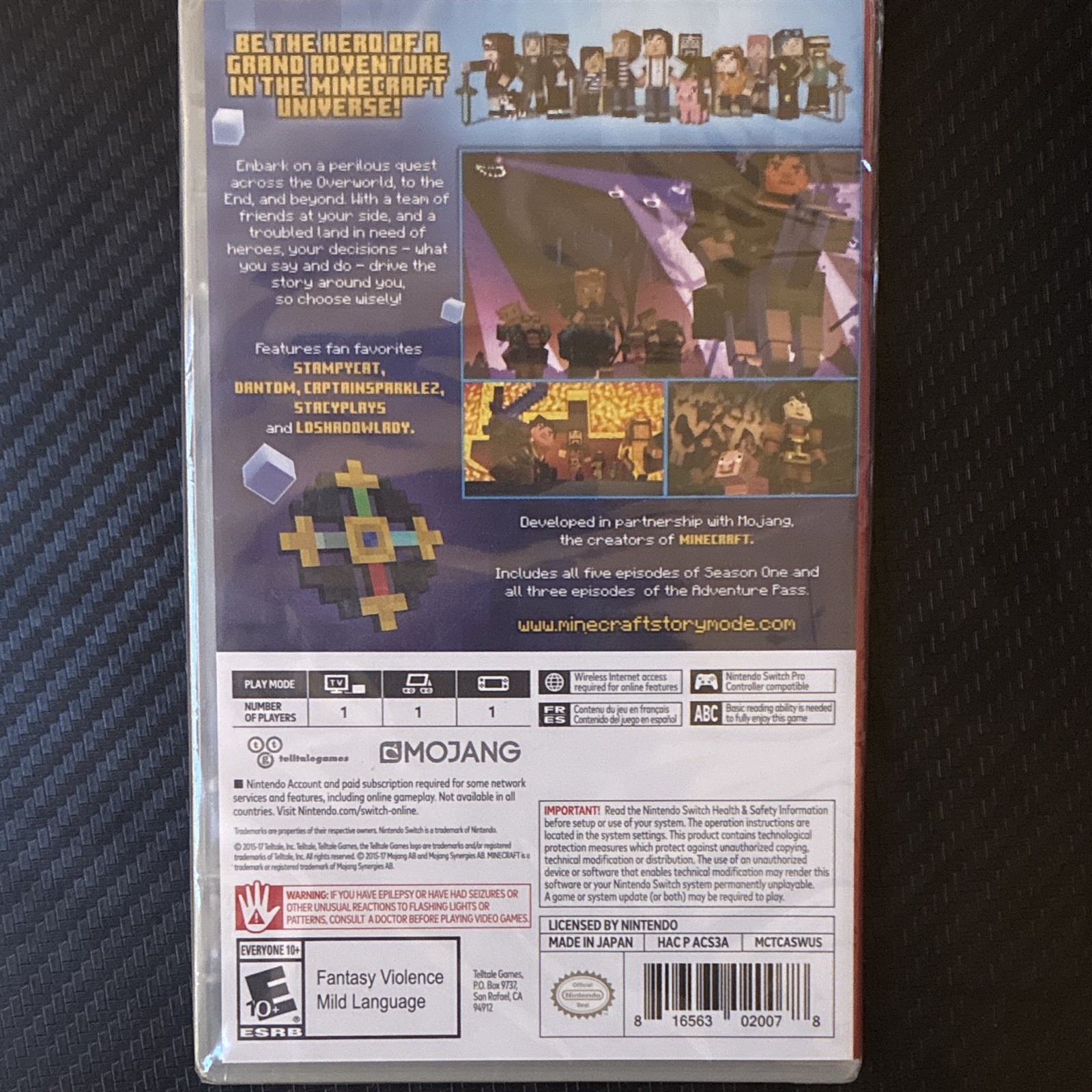 Telltale Games Complete Edition Minecraft: Story Mode Complete Adventure Switch