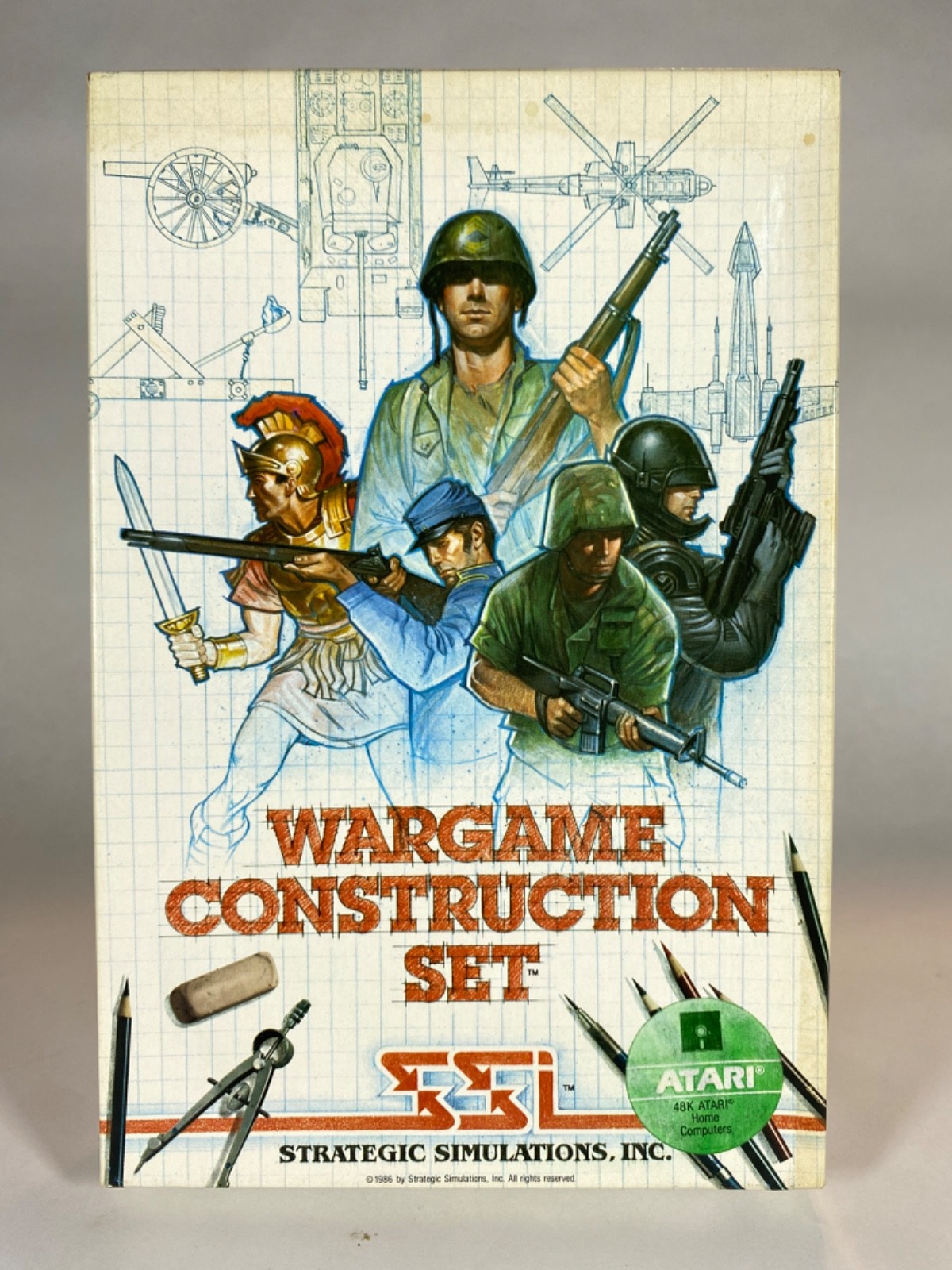 Wargame Construction Set Atari 400 800 XL XE Complete CIB SSI Strategy Disk Game