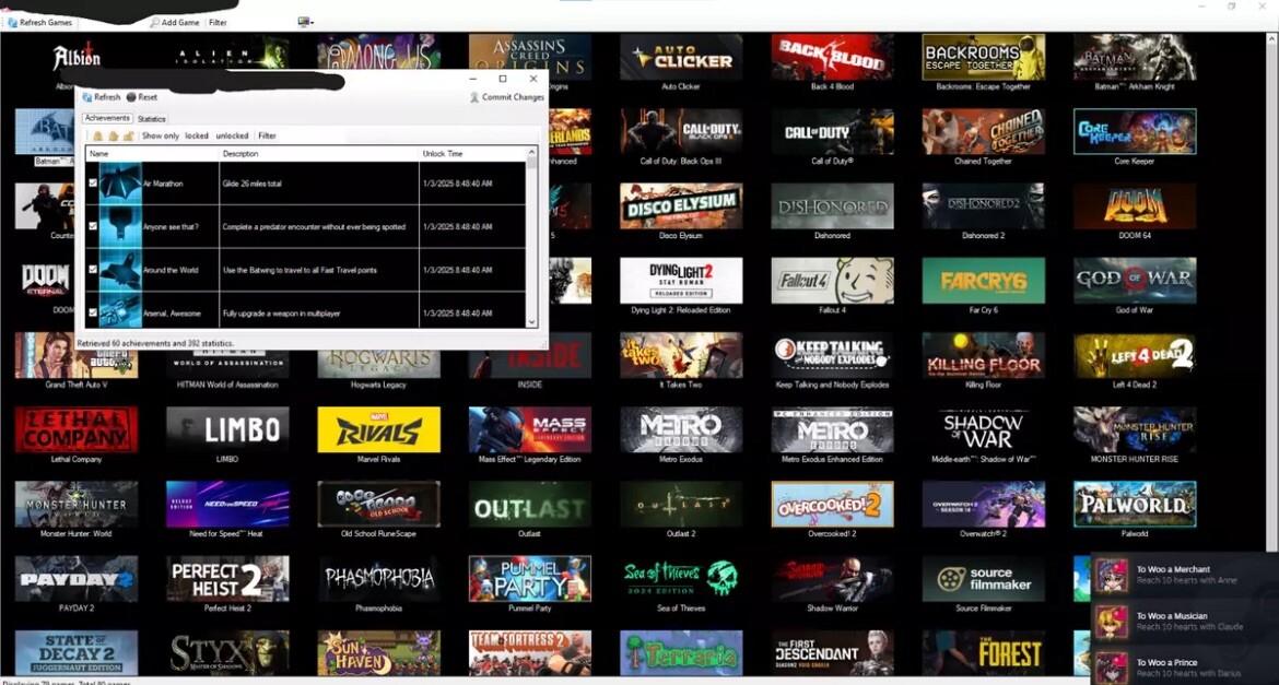 Steam Achievement Unlocking Service – ALL GAMES 100% (PC STEAM/STEAM DECK)