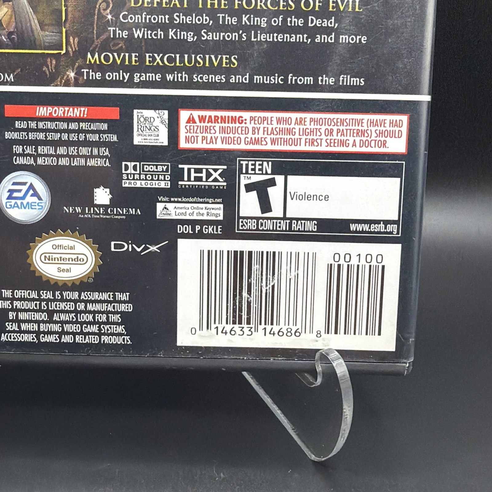 Lord of the Rings: The Return of the King (Nintendo GameCube, 2003) CIB Tested