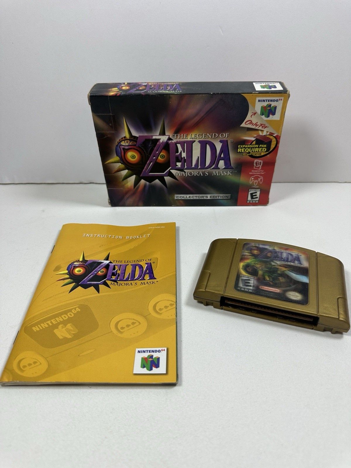 Zelda Majora’s Mask Collector’s Edition N64 Gold Cart CIB Tested