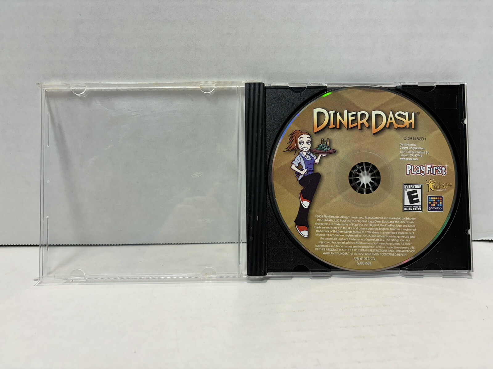 PlayFirst Gamelab Brighter Minds Media Diner Dash PC CD Game 2006 DISC & CASE
