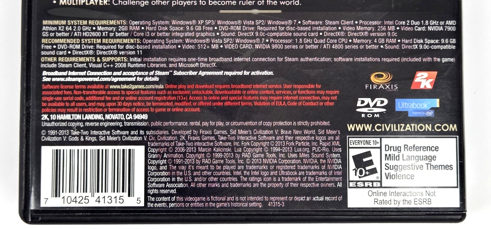 Sid Meier’s Civilization V: The Complete Edition (PC, 2014) CIB W/ CD Key