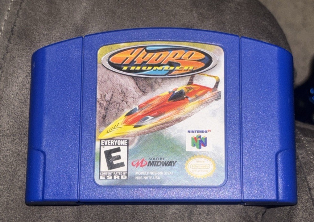 Hydro Thunder N64 (Nintendo 64, 2000) Blue Cart Only Authentic Works Good Shape