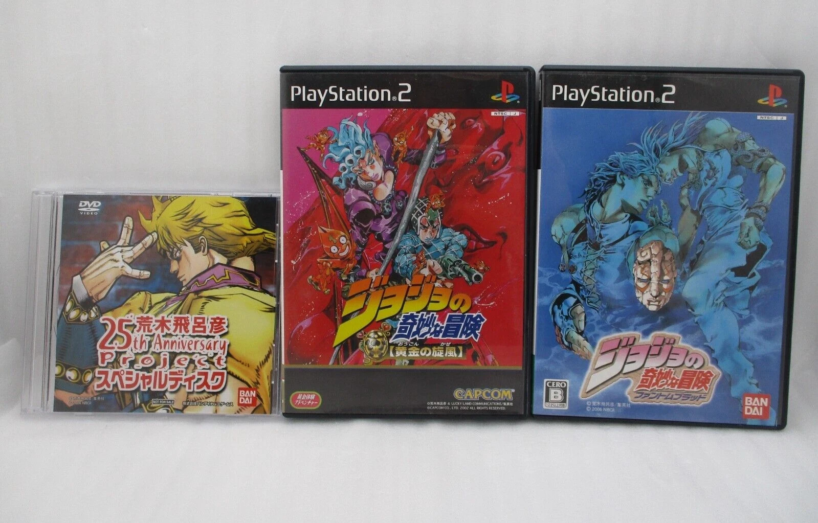 PS2 JoJo’s Bizarre Adventure Phantom Blood & Golden Wind w/ Special DVD Japan