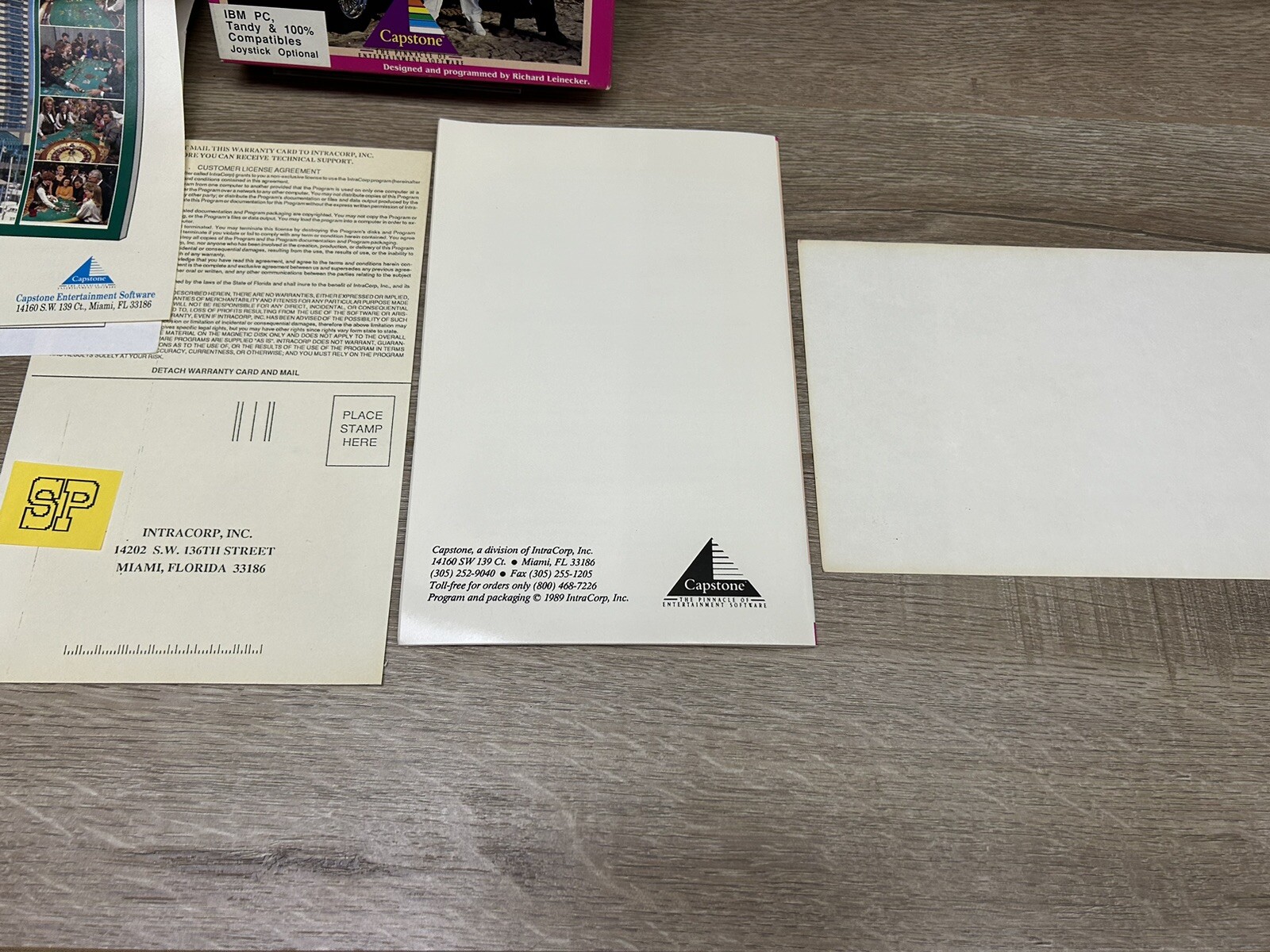 RARE Miami Vice IBM / PC / DOS Capstone 1989 Floppy Disk Game Complete in Box