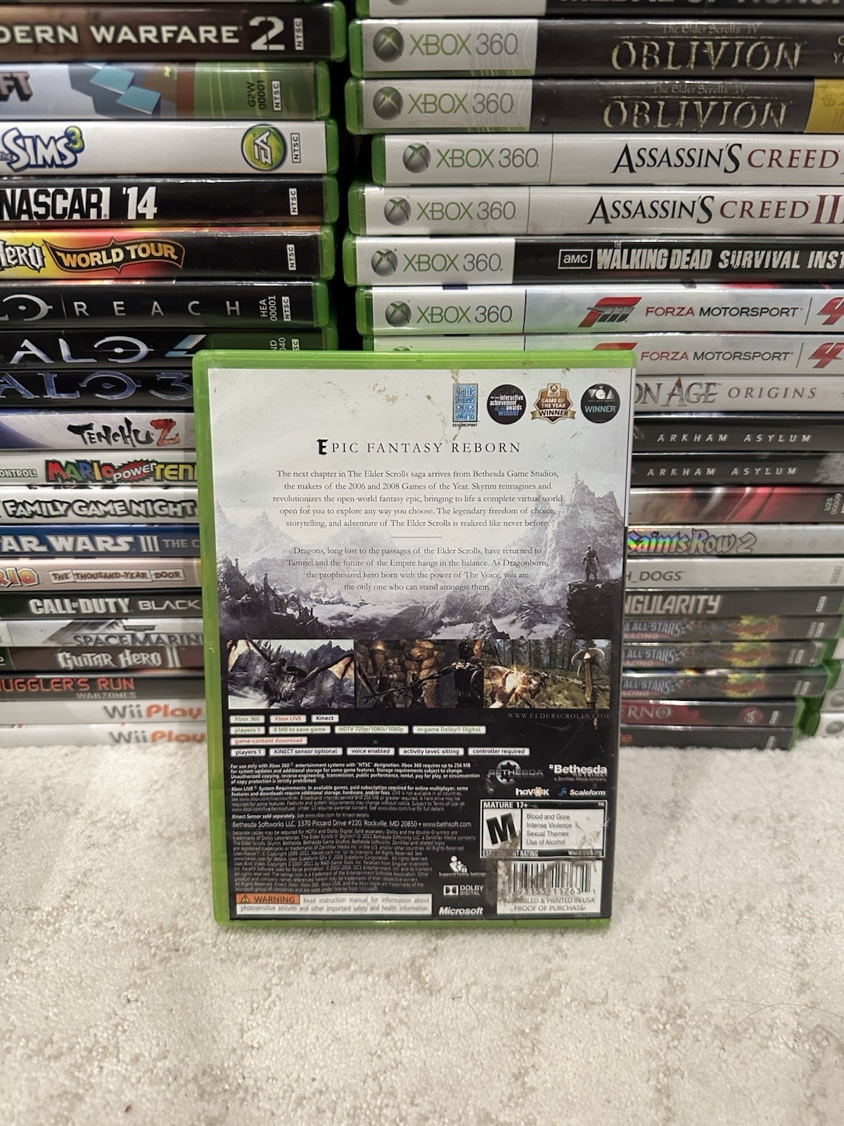The Elder Scrolls V Skyrim (Microsoft Xbox 360) Complete CIB Tested