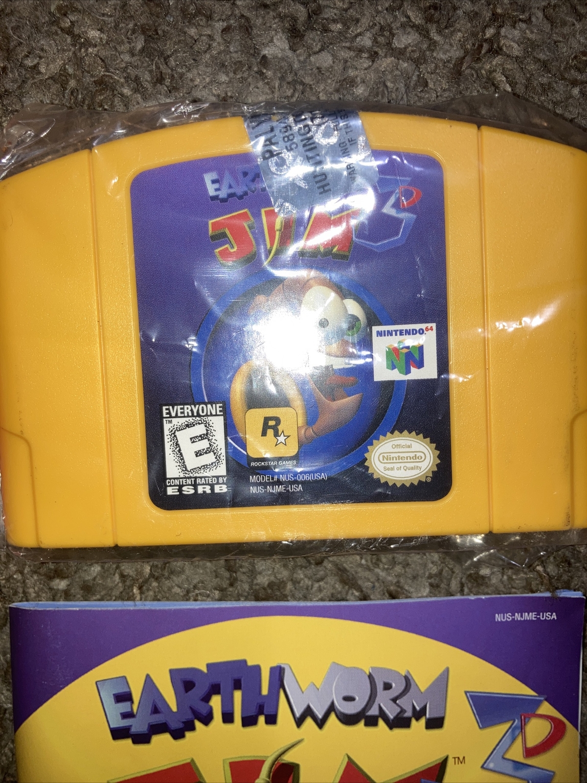 Earthworm Jim 3D Nintendo 64 N64 CIB Complete W Manual Authentic Game cartridge
