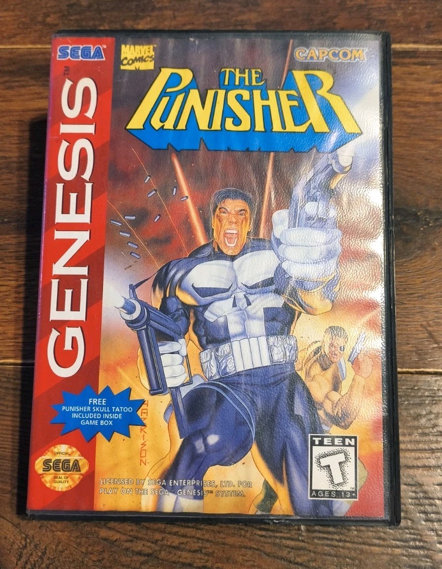 Punisher (Sega Genesis, 1994) Authentic With Box / Cartridge / Manual