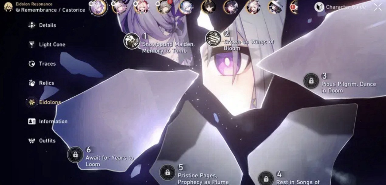 [NA] hsr Honkai Star Rail E2 Castorice, and Evernight account