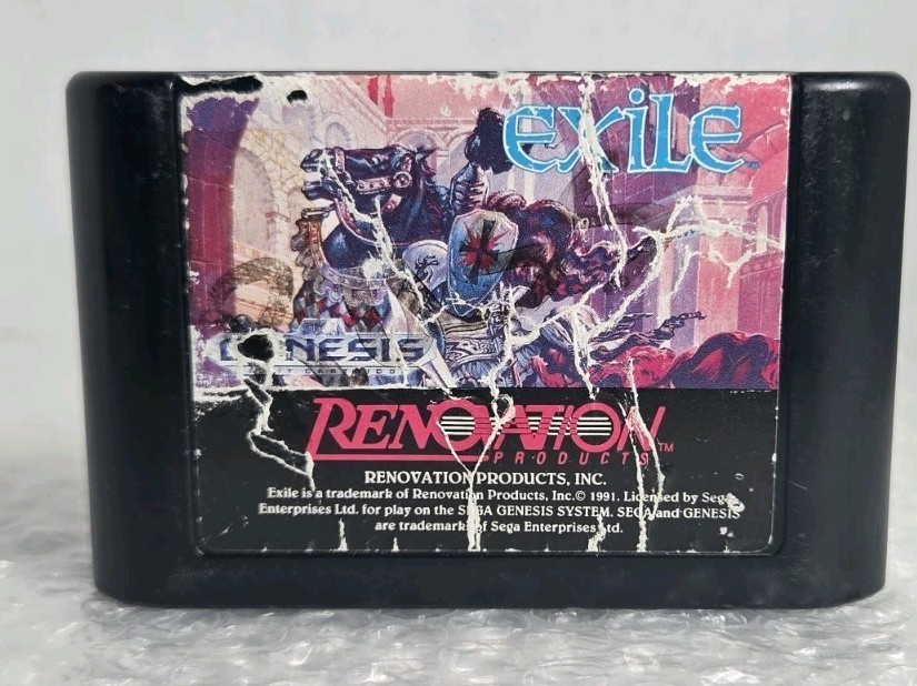 Exile Sega Genesis 1991 Cartridge Only Tested Cleaned OEM Authentic Renotion