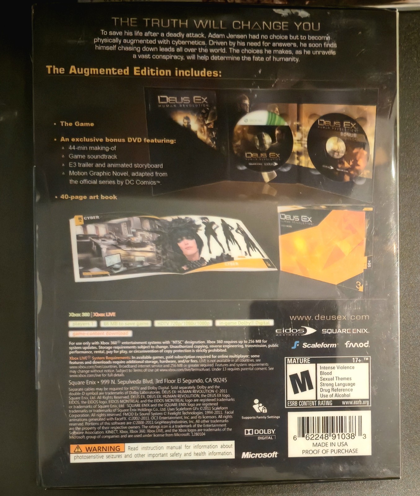 Deus Ex: Human Revolution Augmented Edition Microsoft Xbox 360 (2011) – CIB