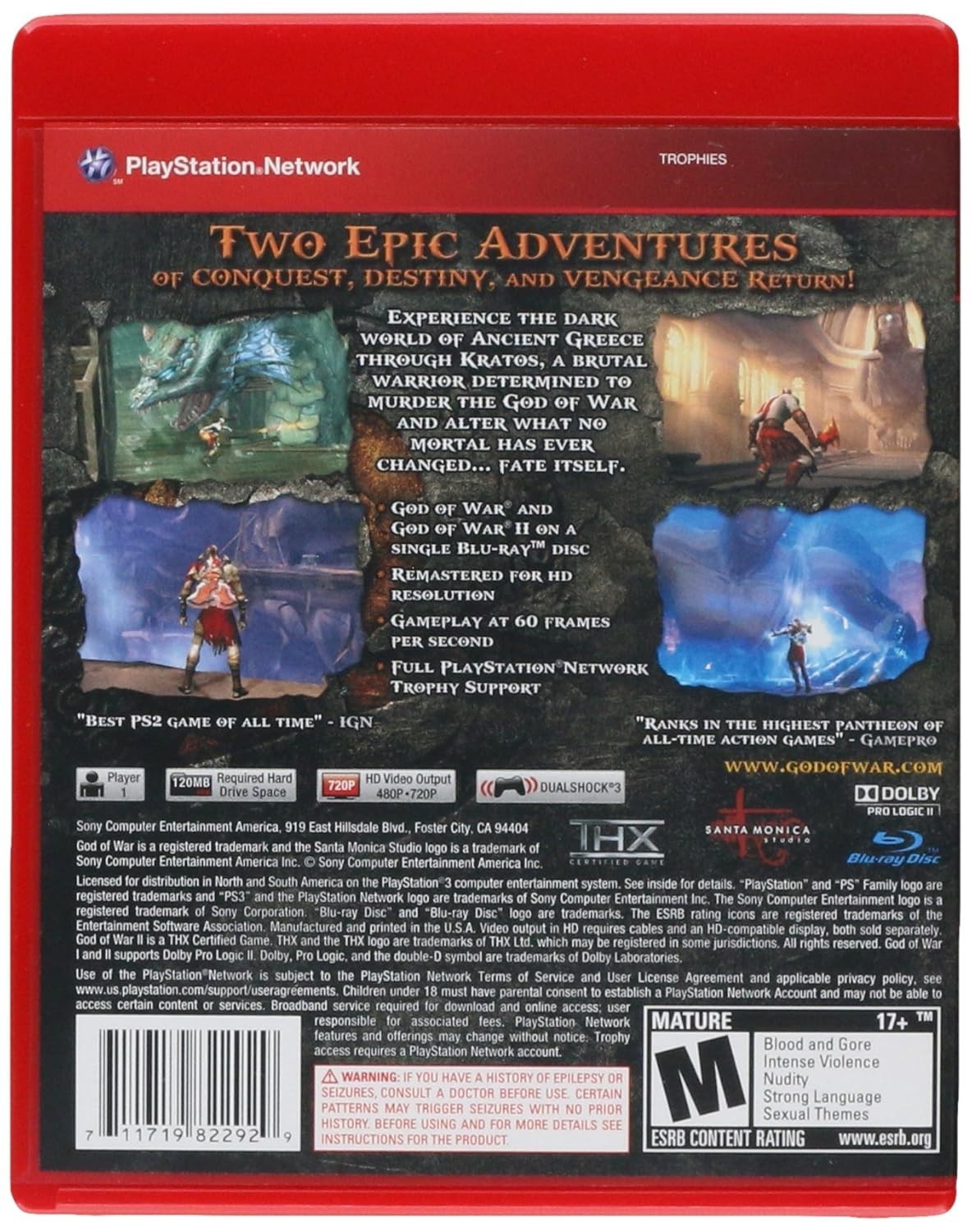 God of War 1 and 2 Collection – Sony PlayStation 3 – Brand New