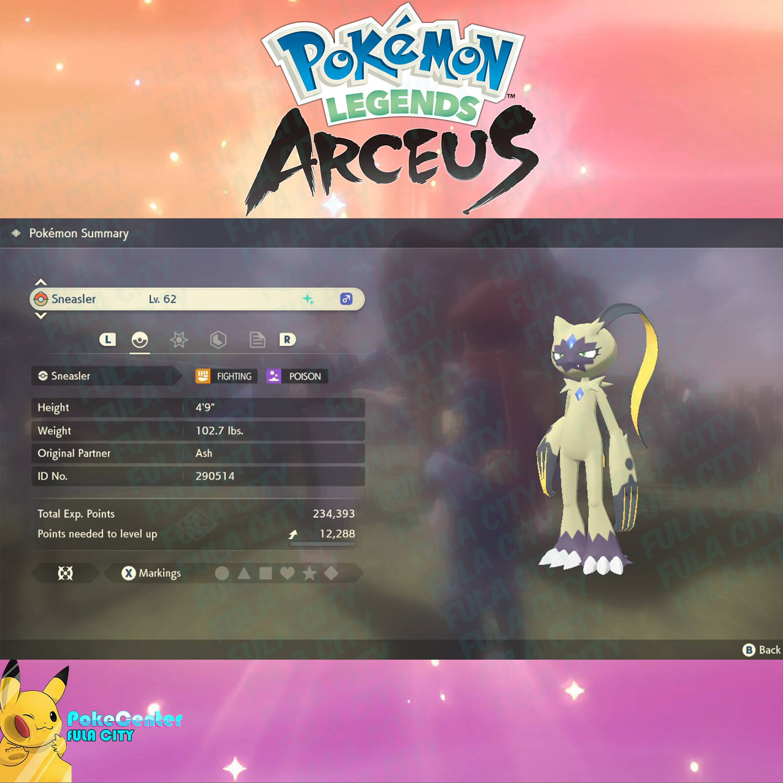 💚Shiny Hisuian Sneasler ✨Pokémon Legends: Arceus 💙10 Effort 6EV 🟢 Alpha? Ask!