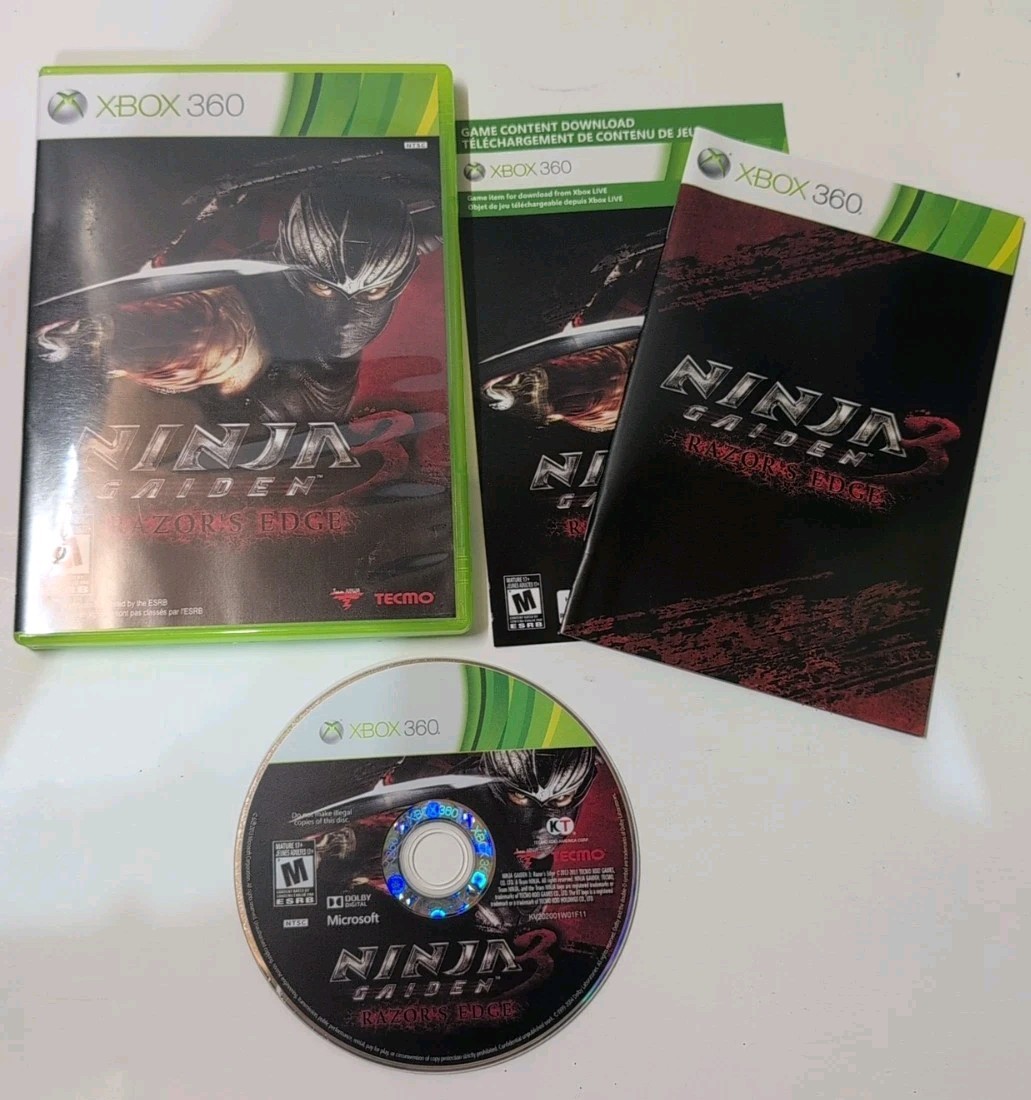 Ninja Gaiden 3: Razor’s Edge (Microsoft Xbox 360) Complete Manual & Insert Cib