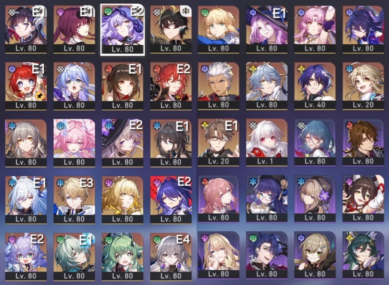 Honkai Star Rail Asia Saber Hysilens Kafka Black swan Cyrene The herta Anaxa
