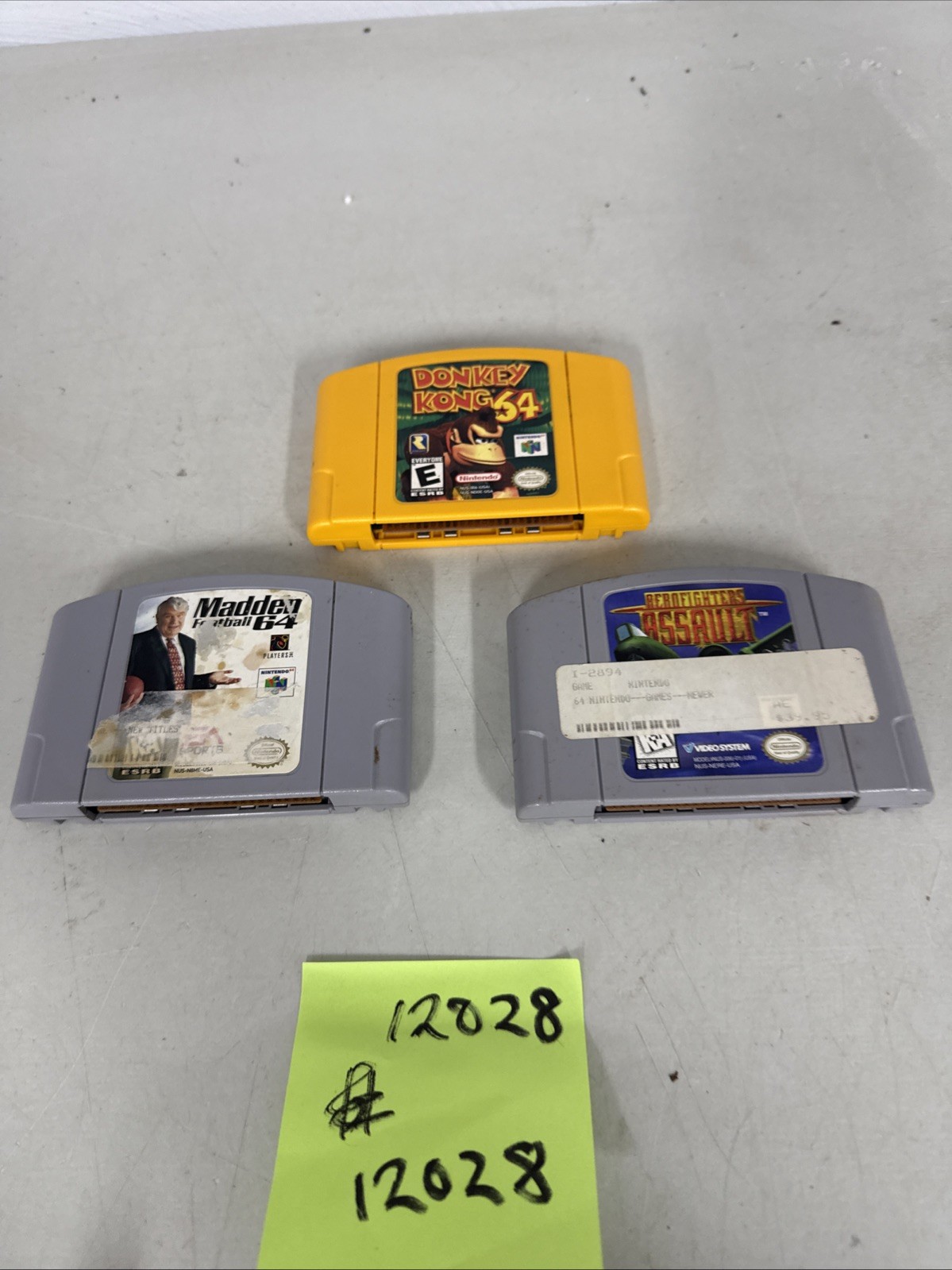 Donkey Kong N64 Madden Football Are fighters Assault 3pc Lot