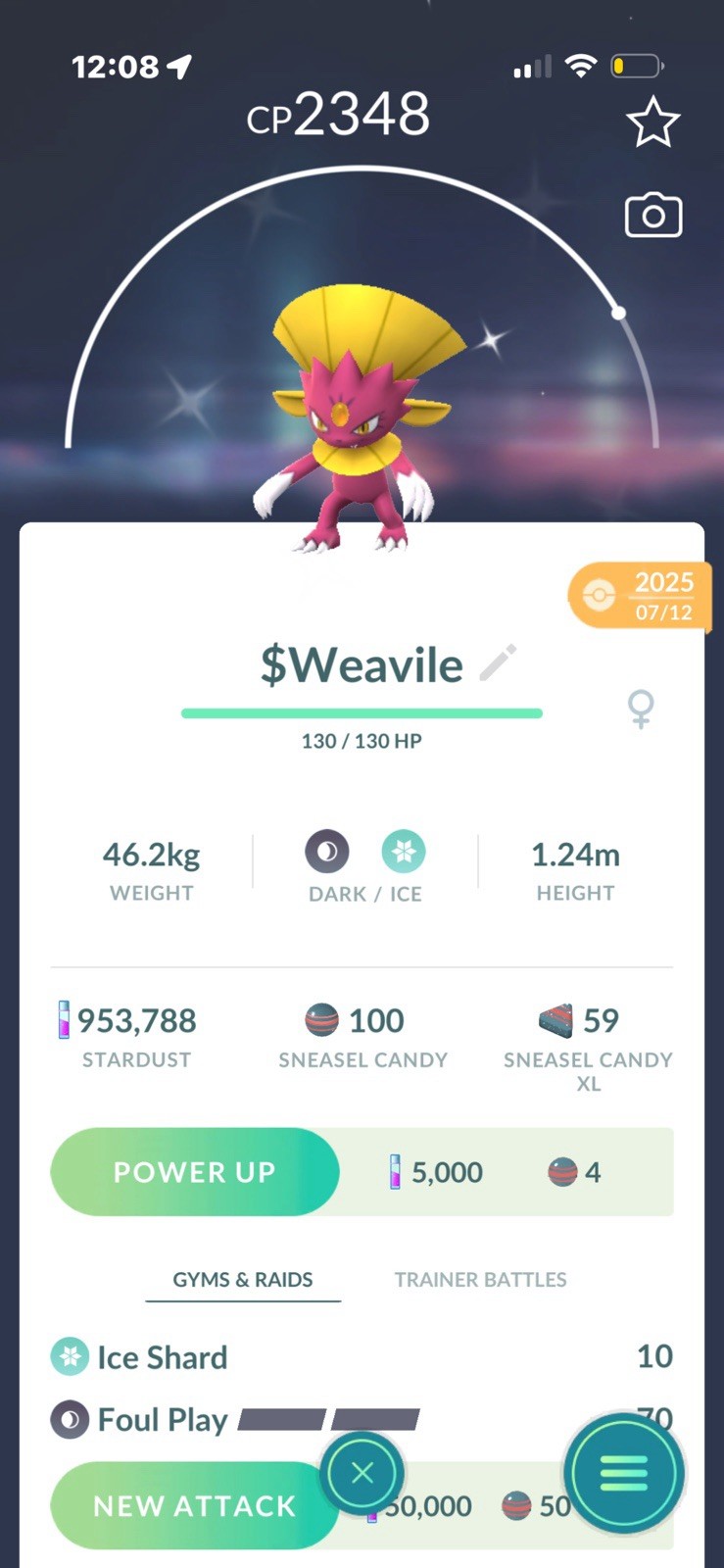 ✨Weavile shiny TRADE✨ link trade Pokémon GO Android iOS