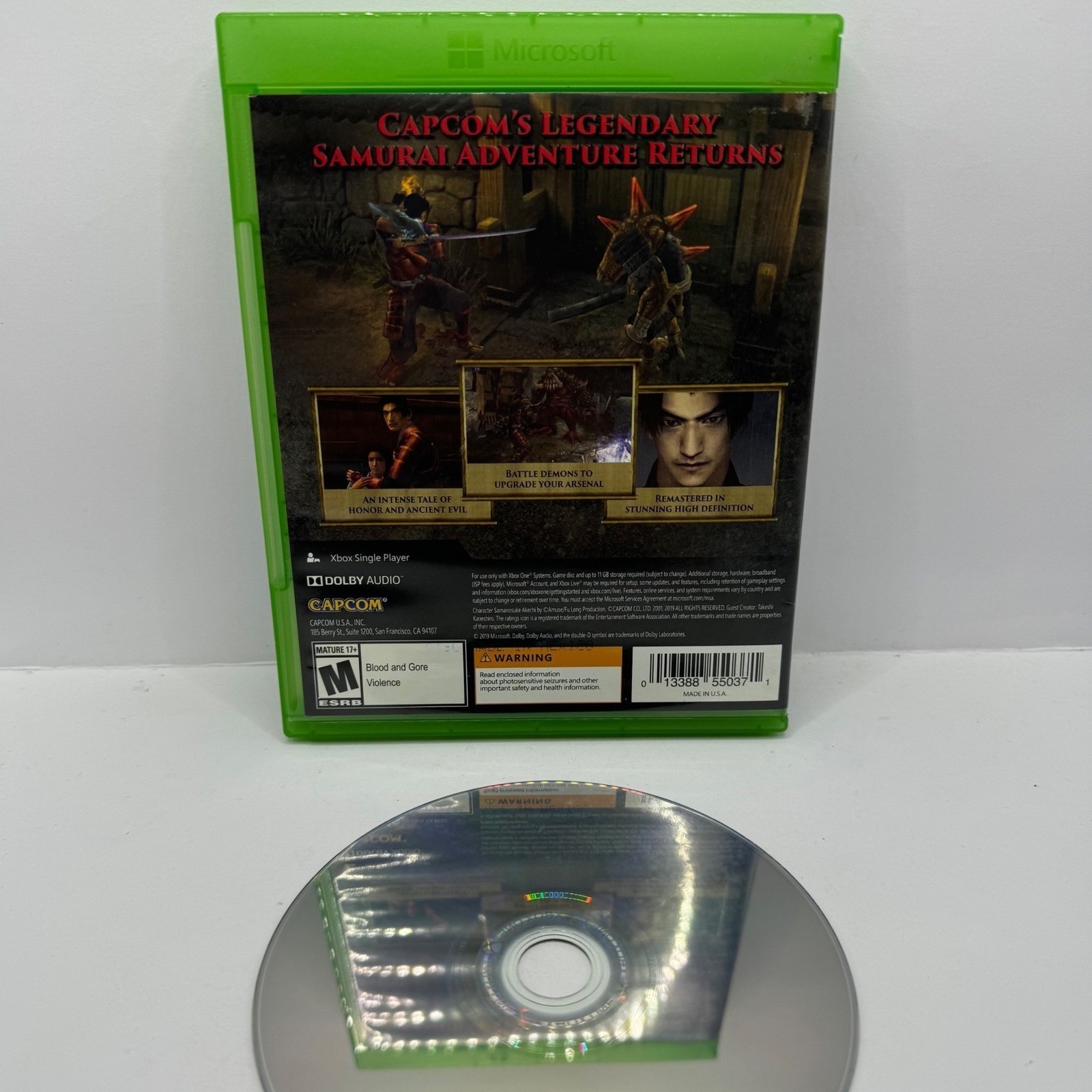 Onimusha Warlords Xbox One Remastered CIB Complete Tested