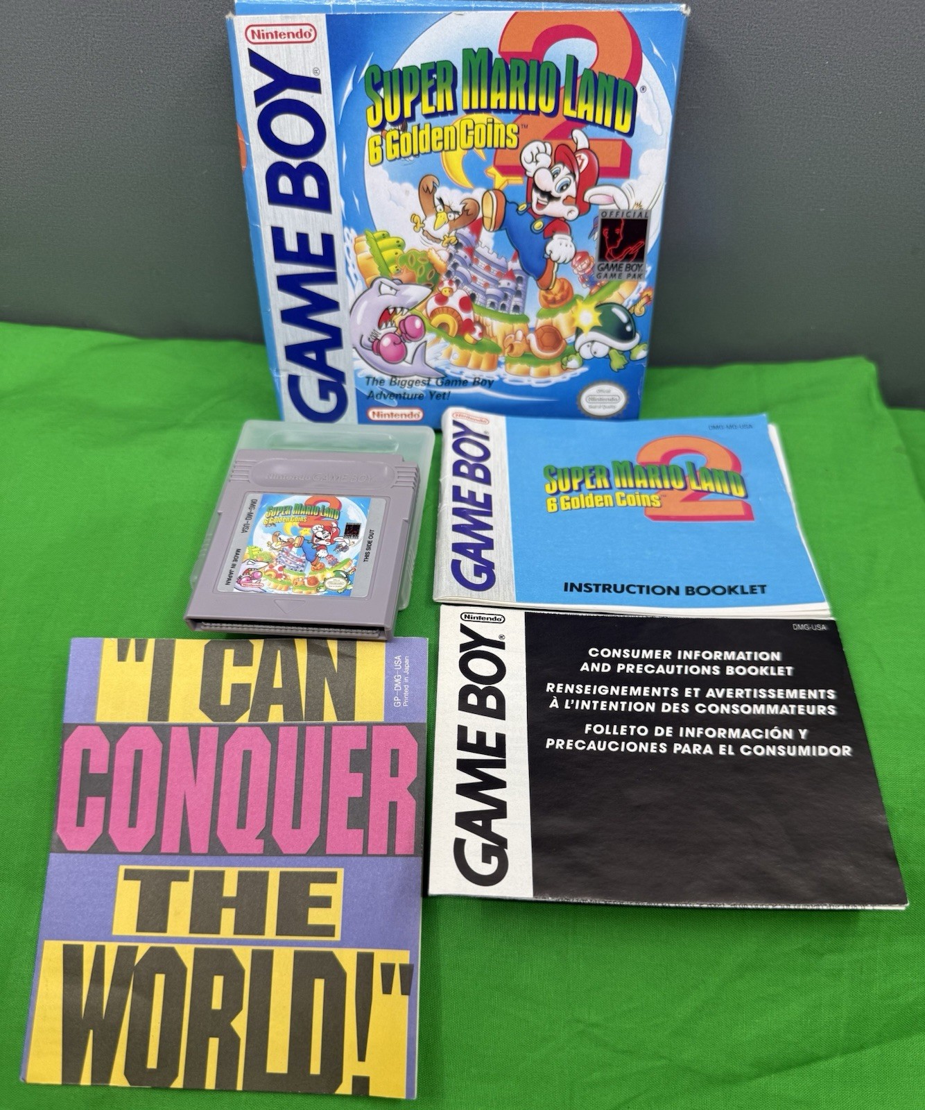 Super Mario Land 2 6 Golden Coins Game Boy-MINTY CIB-w/ All Inserts – TESTED!