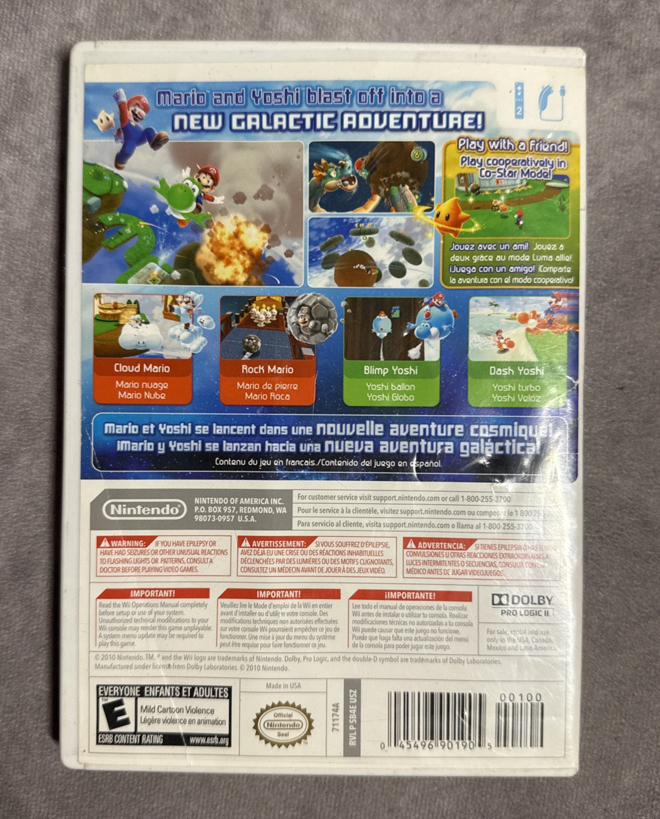 Super Mario Galaxy 2 Nintendo Wii RVL-P-SB4E Game 2010 E-Everyone