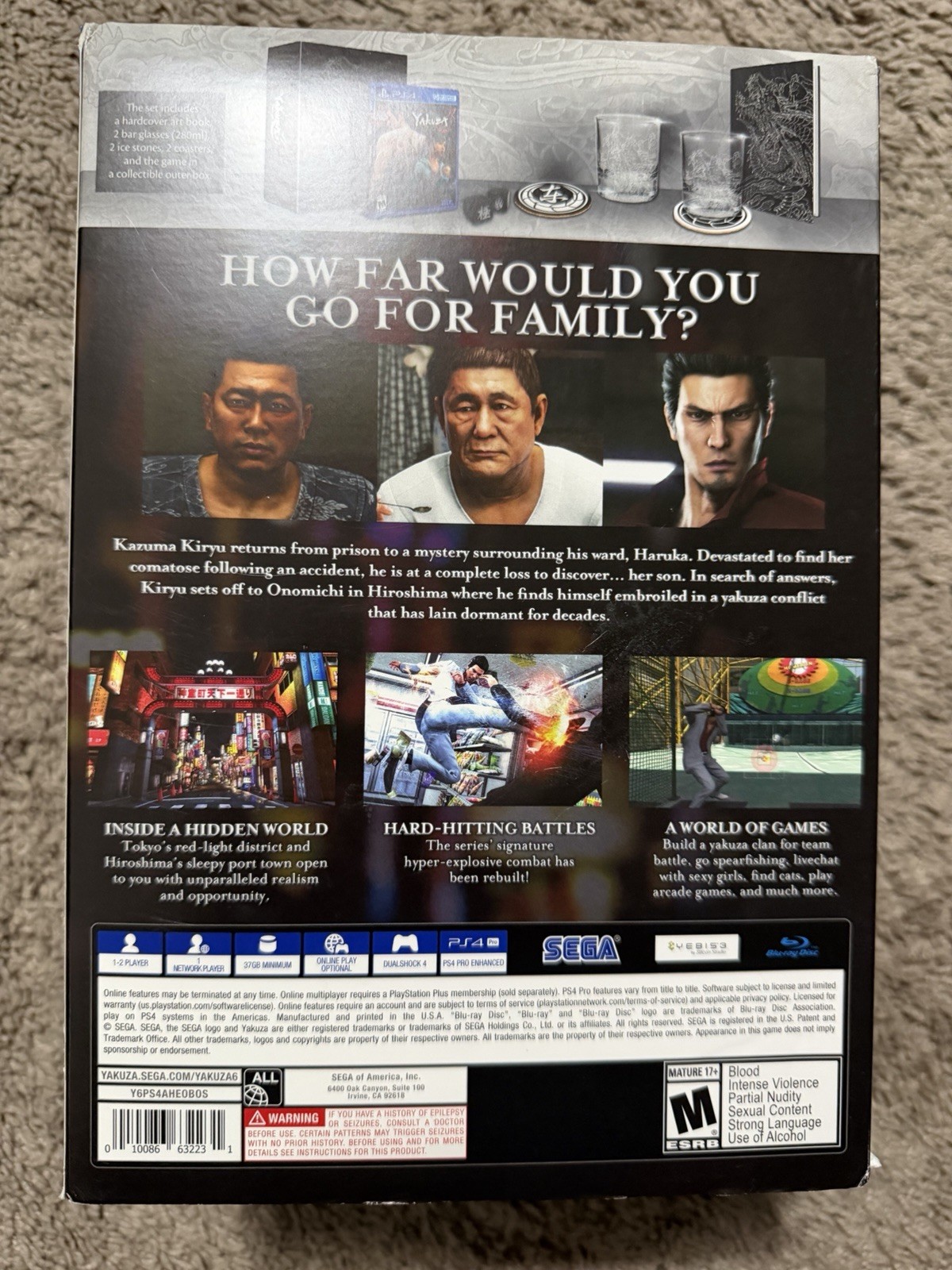 Yakuza 6 The Song of Life After Hours Premium Edition PlayStation 4 PS4 No Glass