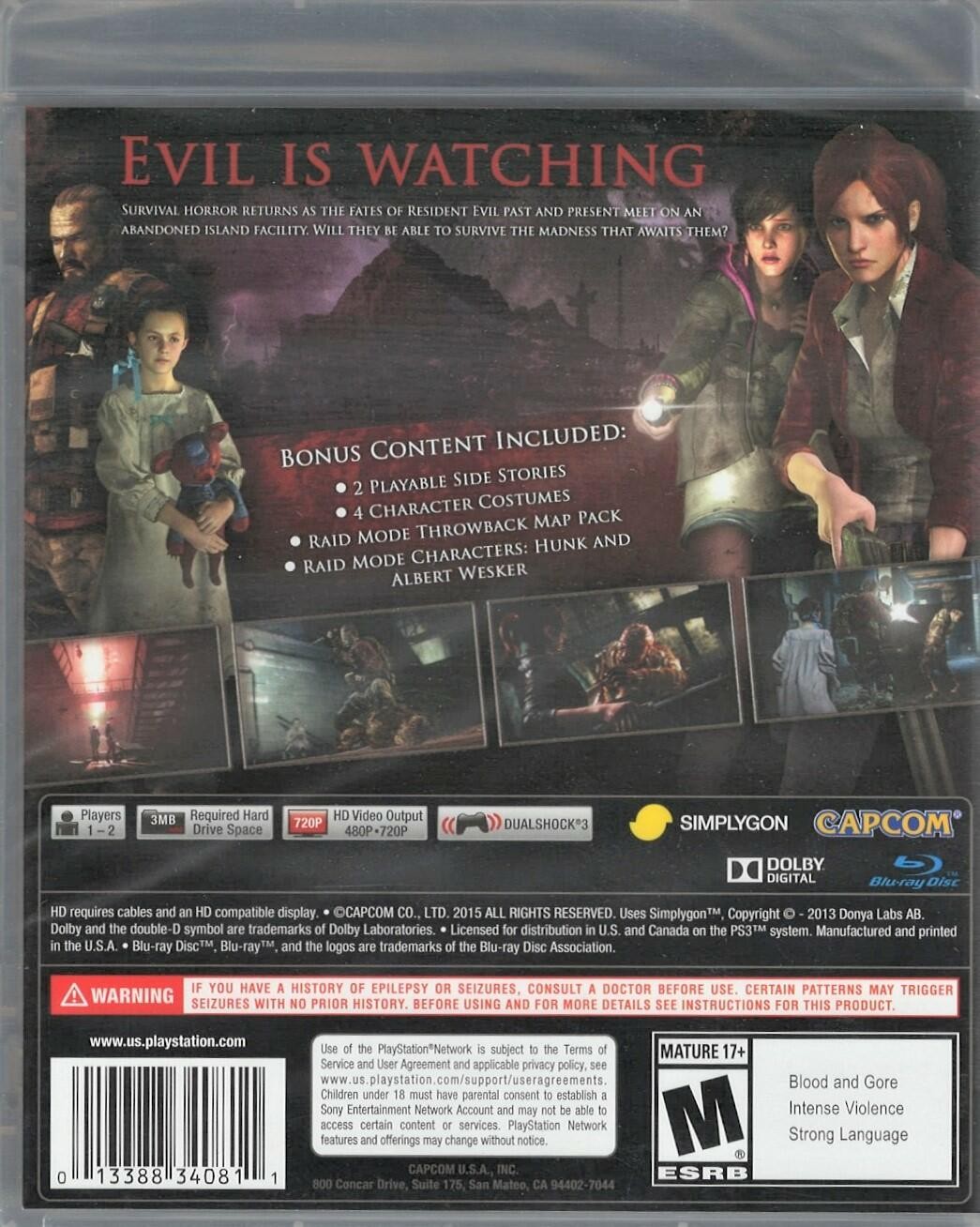 Resident Evil: Revelations 2 PS3 (Brand New Factory Sealed US Version) PlayStati