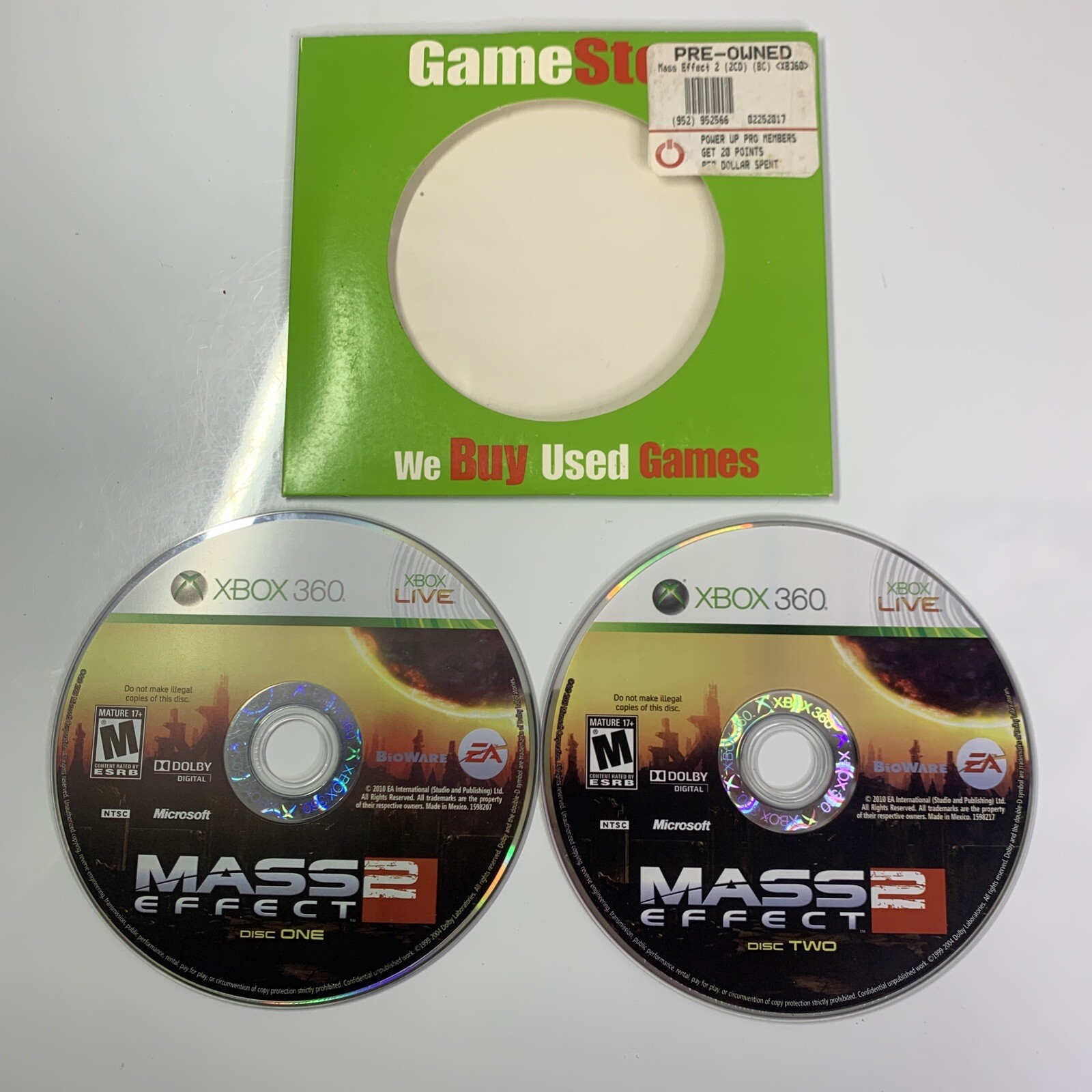 Mass Effect 3 (Microsoft Xbox 360) – Disc 1 & 2 Only, Tested, Working – CLEAN!!
