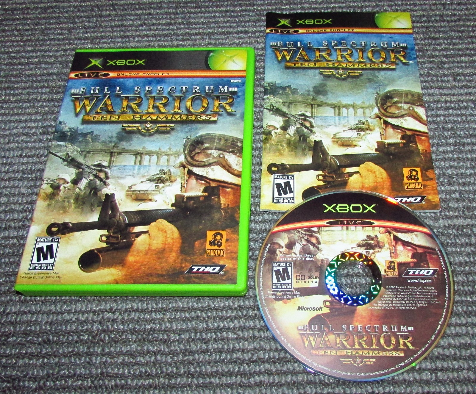 Full Spectrum Warrior: Ten Hammers for Microsoft Xbox Complete Fast Shipping