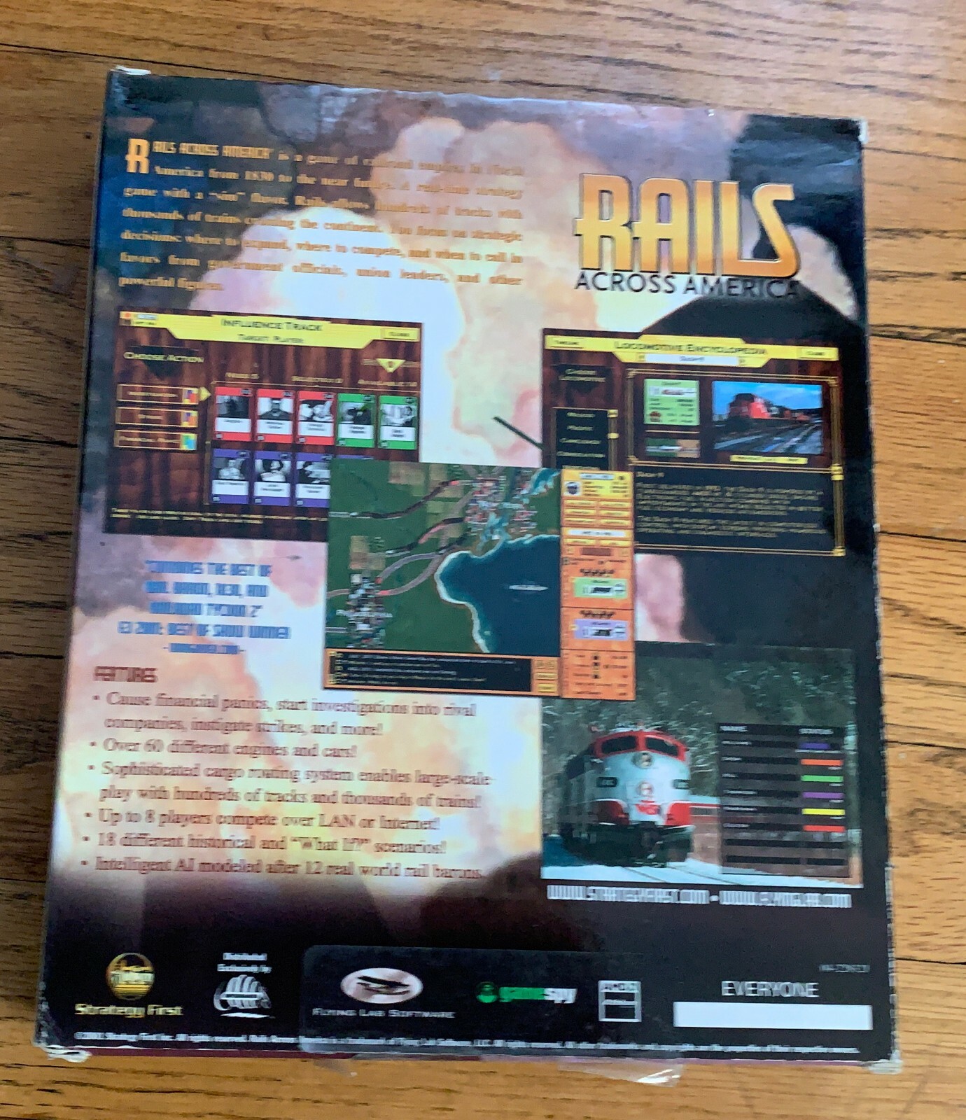 Rails Across America Computer video game – big box- PC CD-ROM