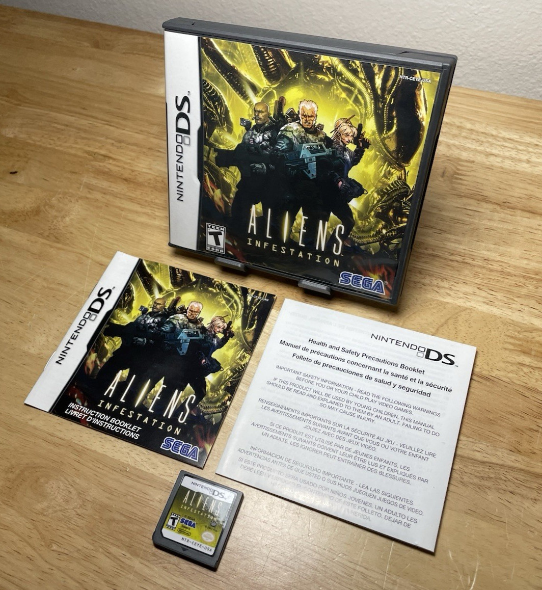 Aliens Infestation Tested CIB (Nintendo DS, 2011) Complete in Box w/ Insert CIB
