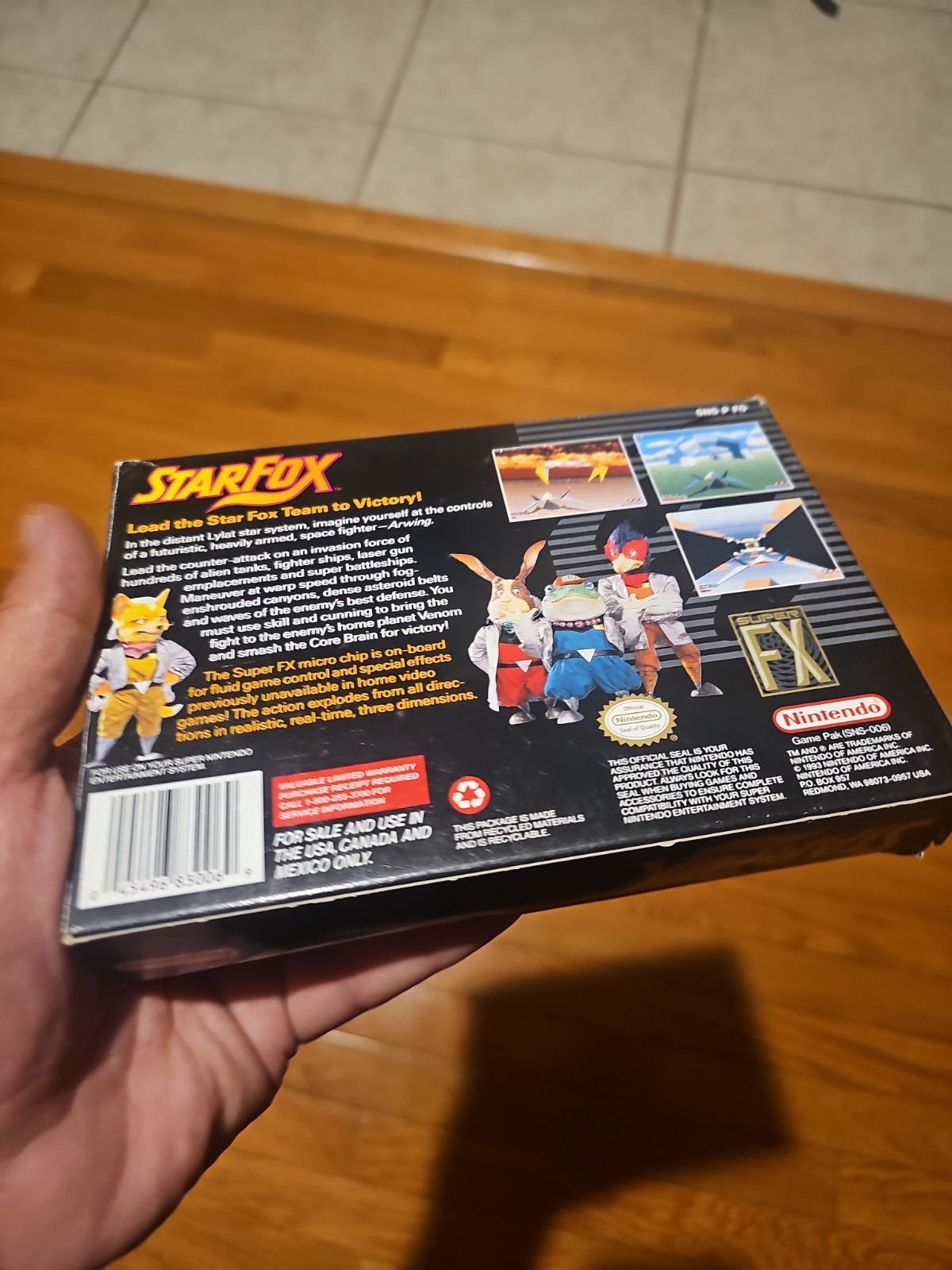 Star Fox Super Nintendo Game Very Good Condition Collectible Super FX Manual Box