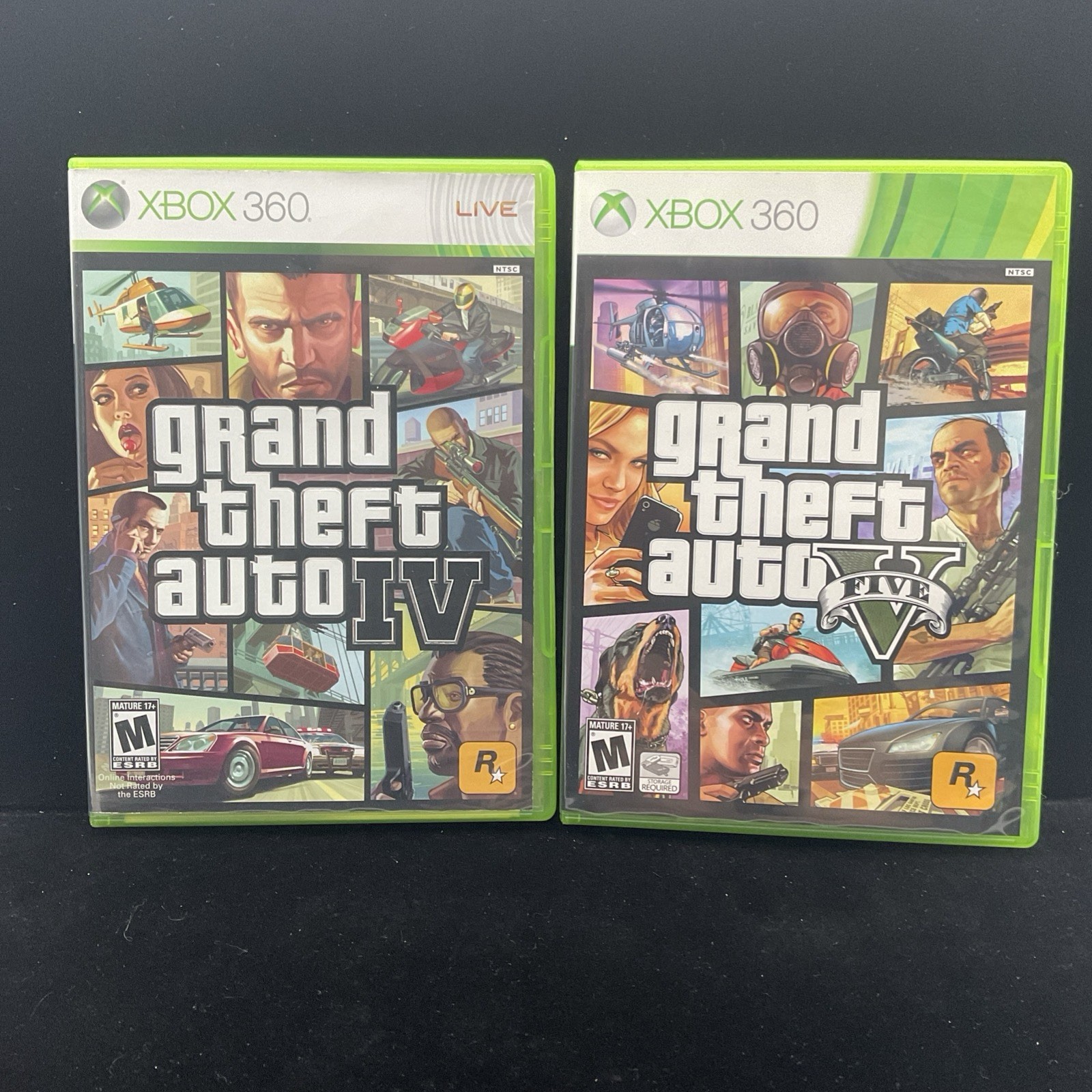 Grand Theft Auto IV & V (Xbox 360) Tested CIB Clean Both W/Maps 1 YR Warranty