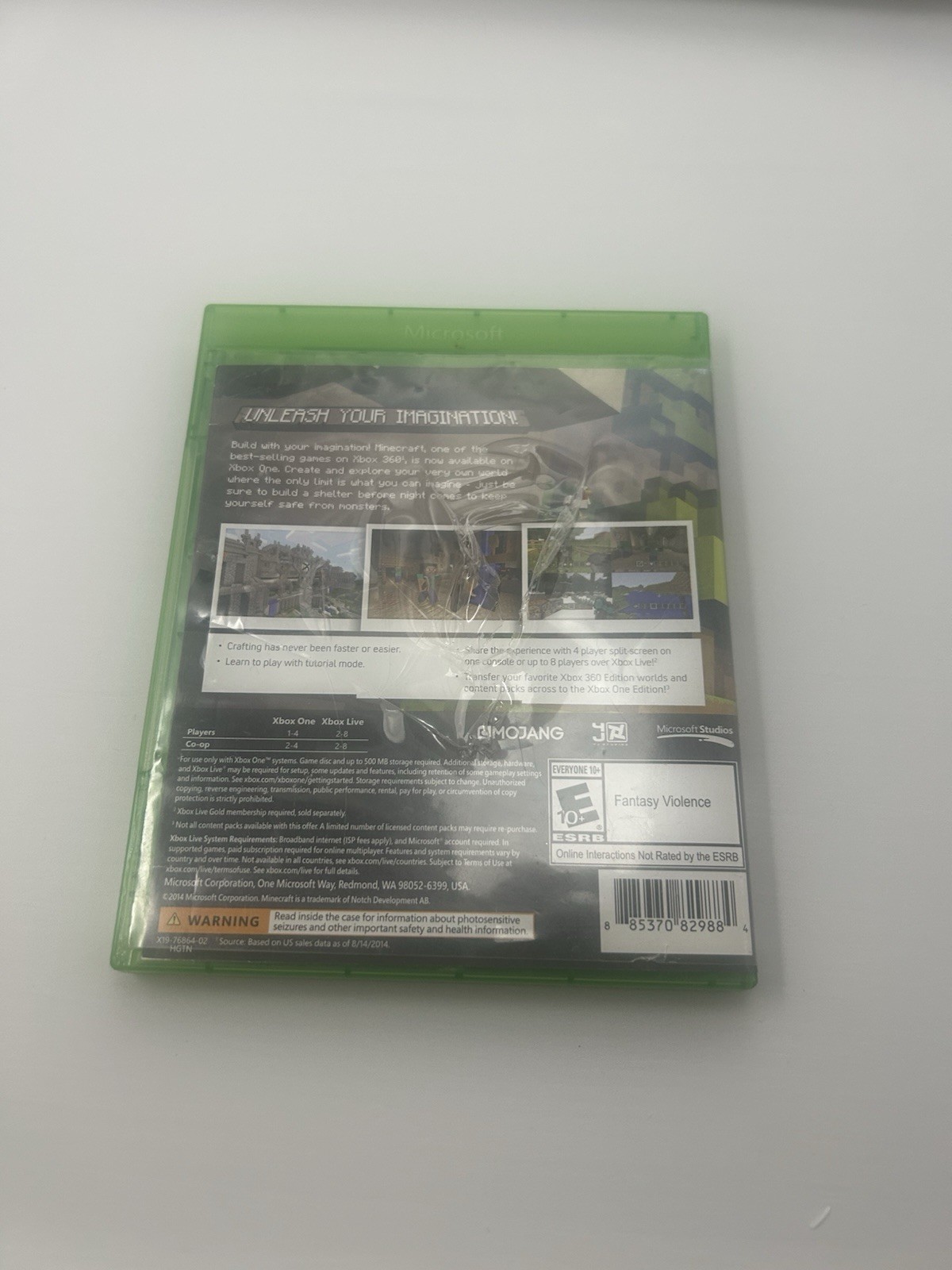 Minecraft: Xbox One Edition (Microsoft Xbox One, 2014) Free Shipping, No Manual