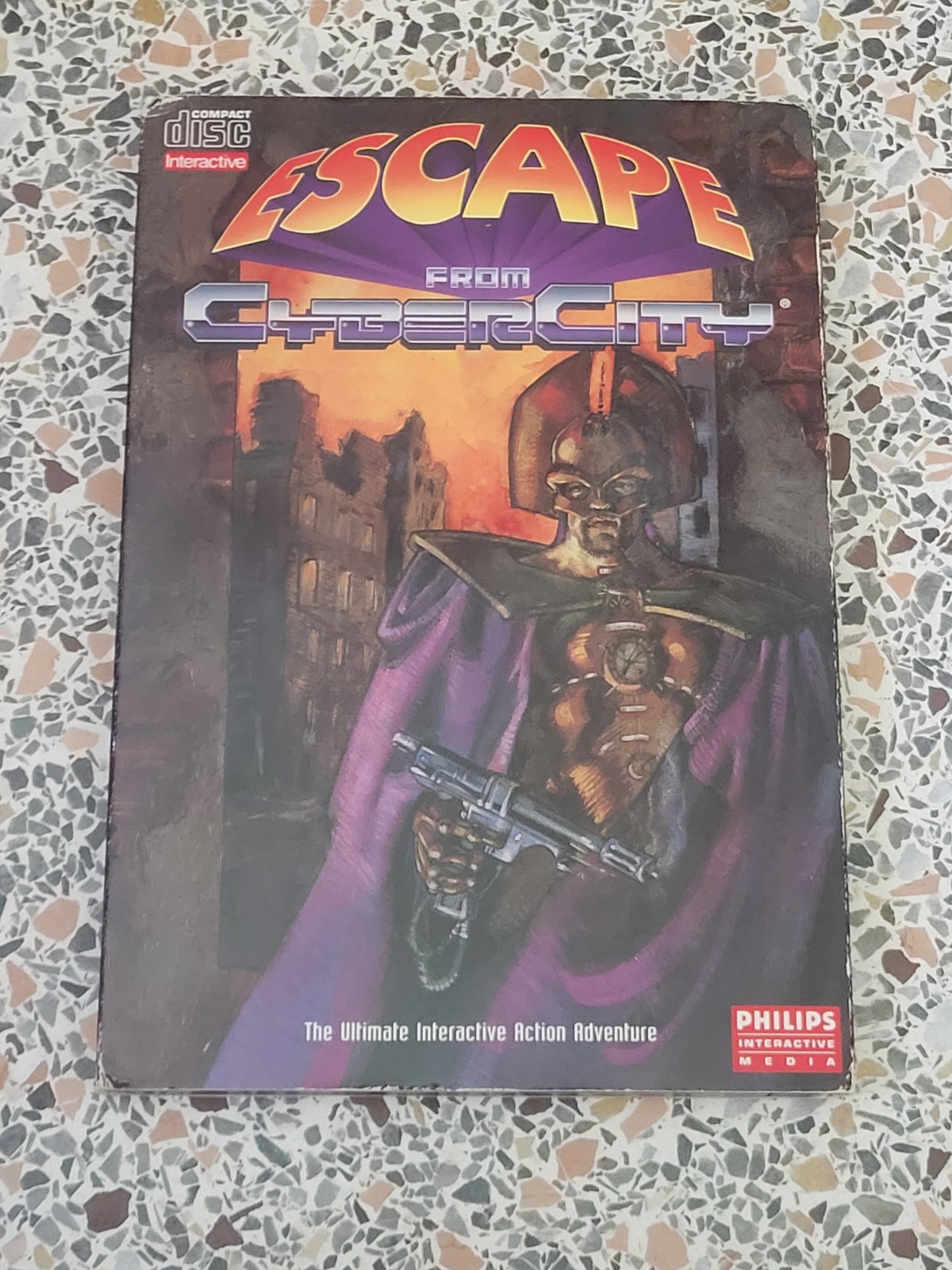 Escape From CyberCity Philips CD-i Longbox w/ slipcover CIB Complete