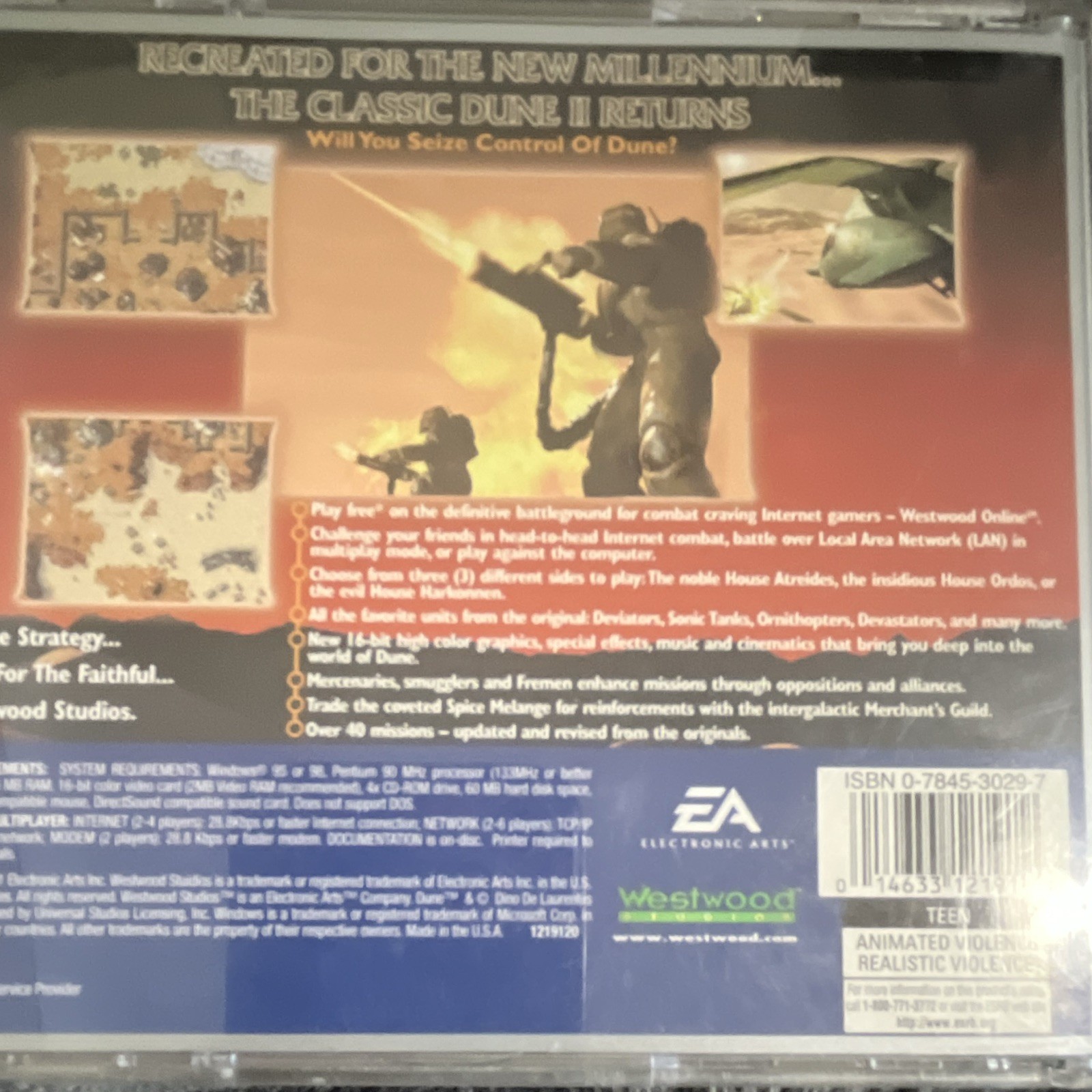 Westwood Studios Dune 2000 PC CD-ROM w/ Manual NTSC-U/C T Strategy
