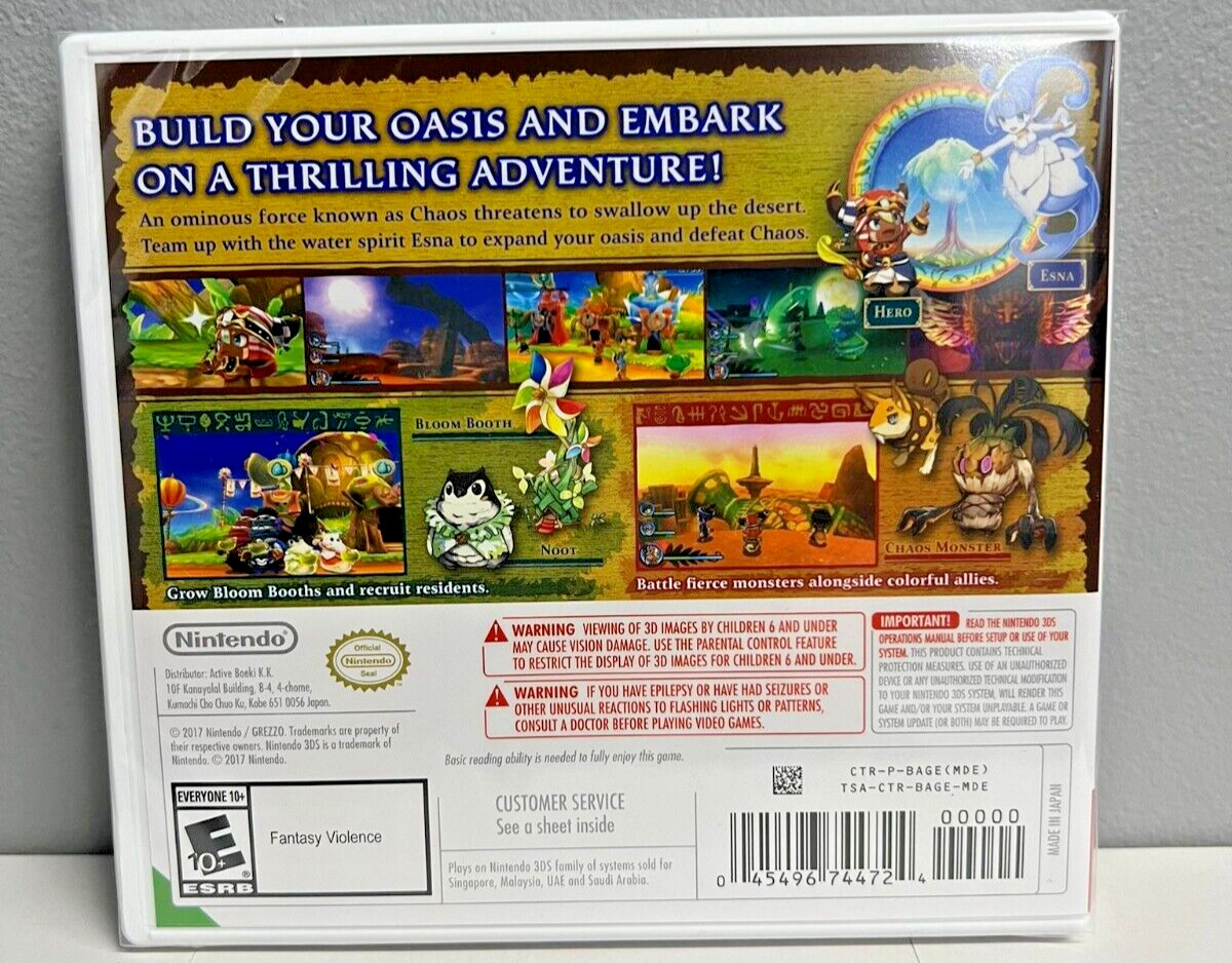 Ever Oasis – Nintendo 3DS World Edition Brand New Sealed!