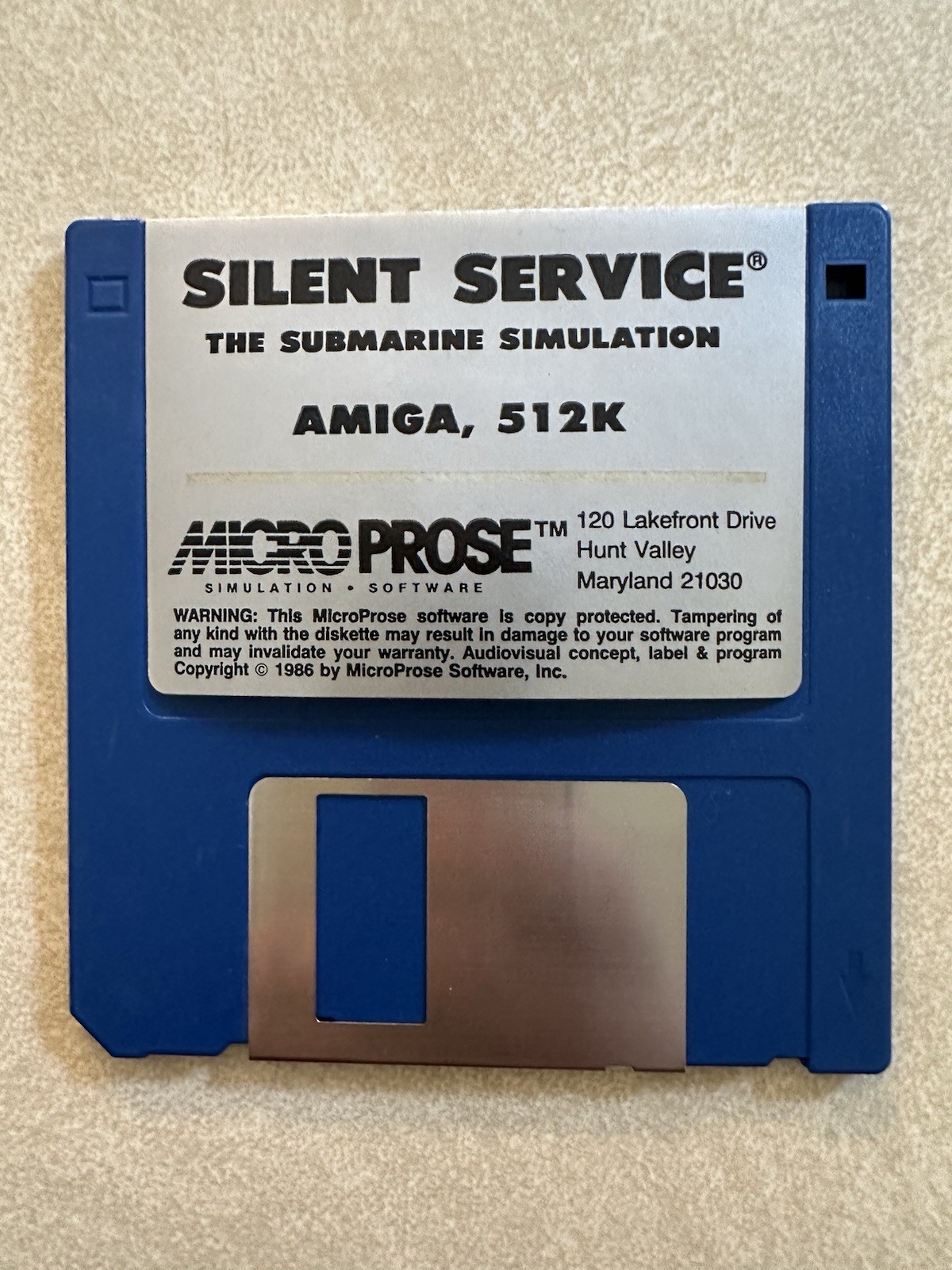 Silent Service 1985 Commodore Amiga Computer Video Game Complete In Box