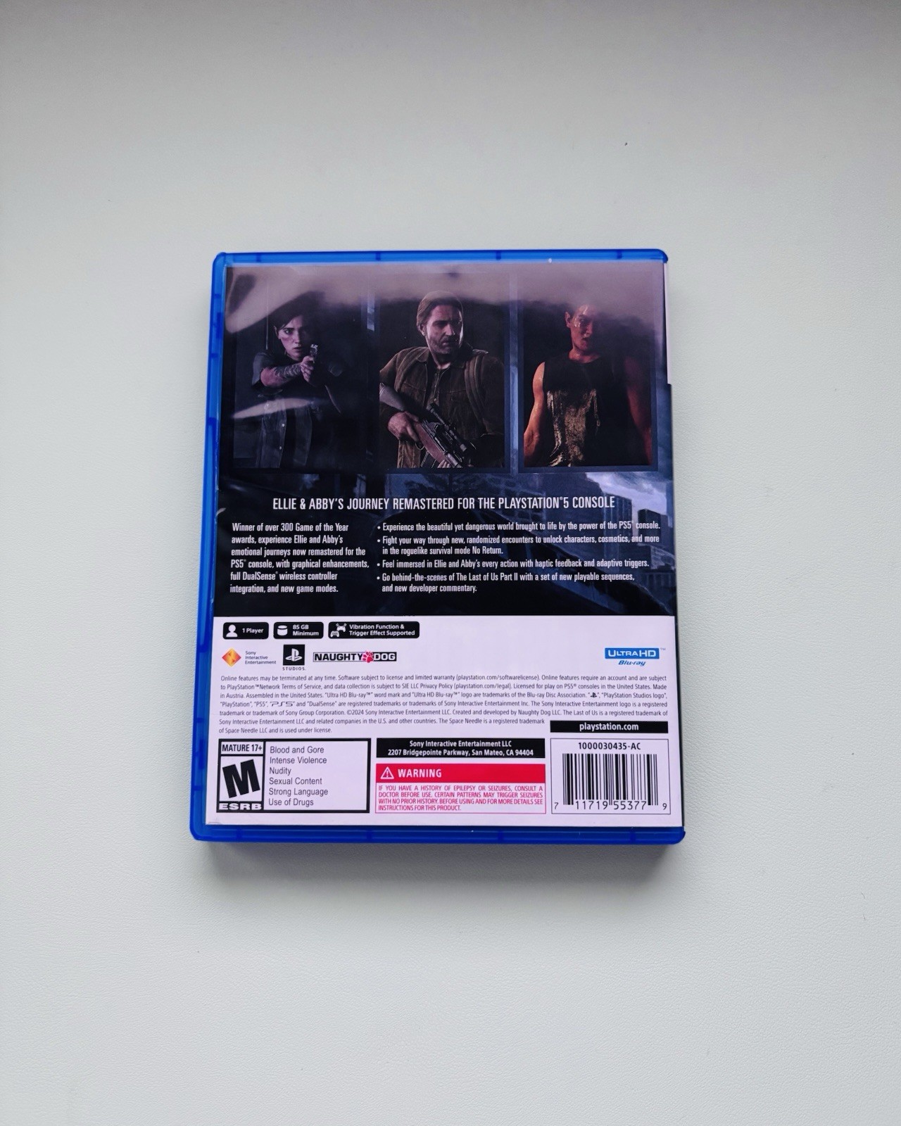 PS5, The last of us part 2 remastered physical game.