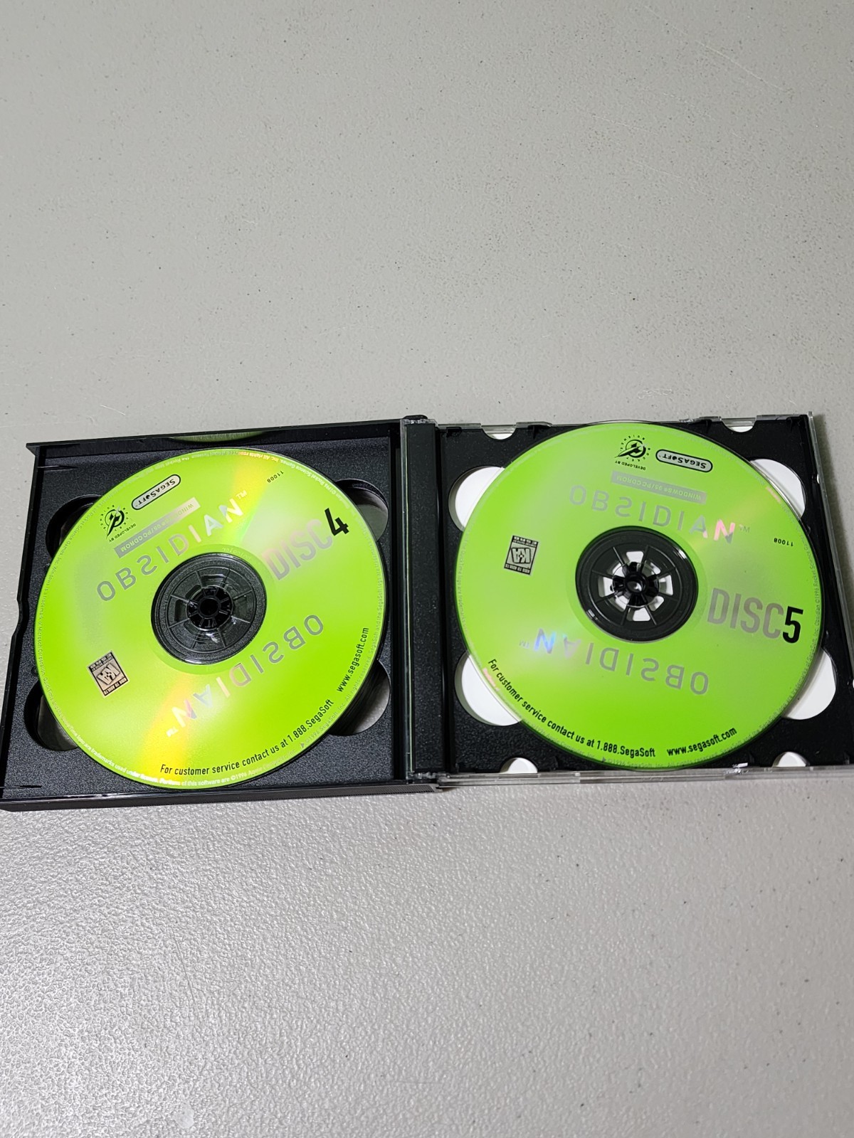 OBSIDIAN 5 Disc Set Adventure Game PC Windows 95/98/ME & Macintosh SegaSoft