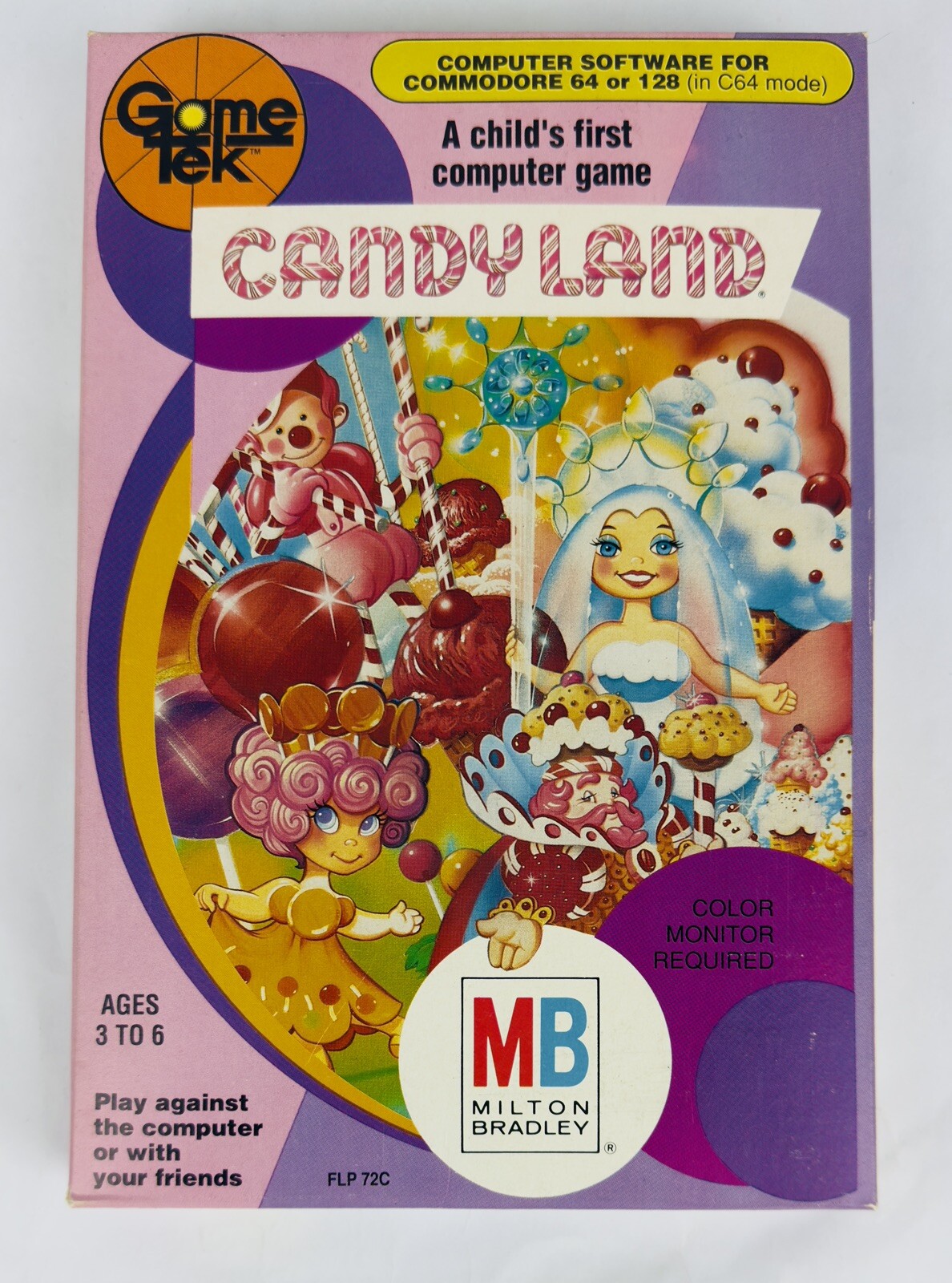 CLASSIC: Candy Land by GameTek and Milton Bradley for Commodore 64/128 CIB