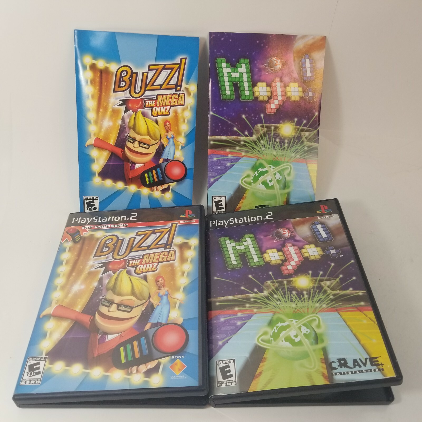 Buzz The Mega Quiz & Mojo (PS2 Playstation 2) PS2 Game Tested Manuals Complete