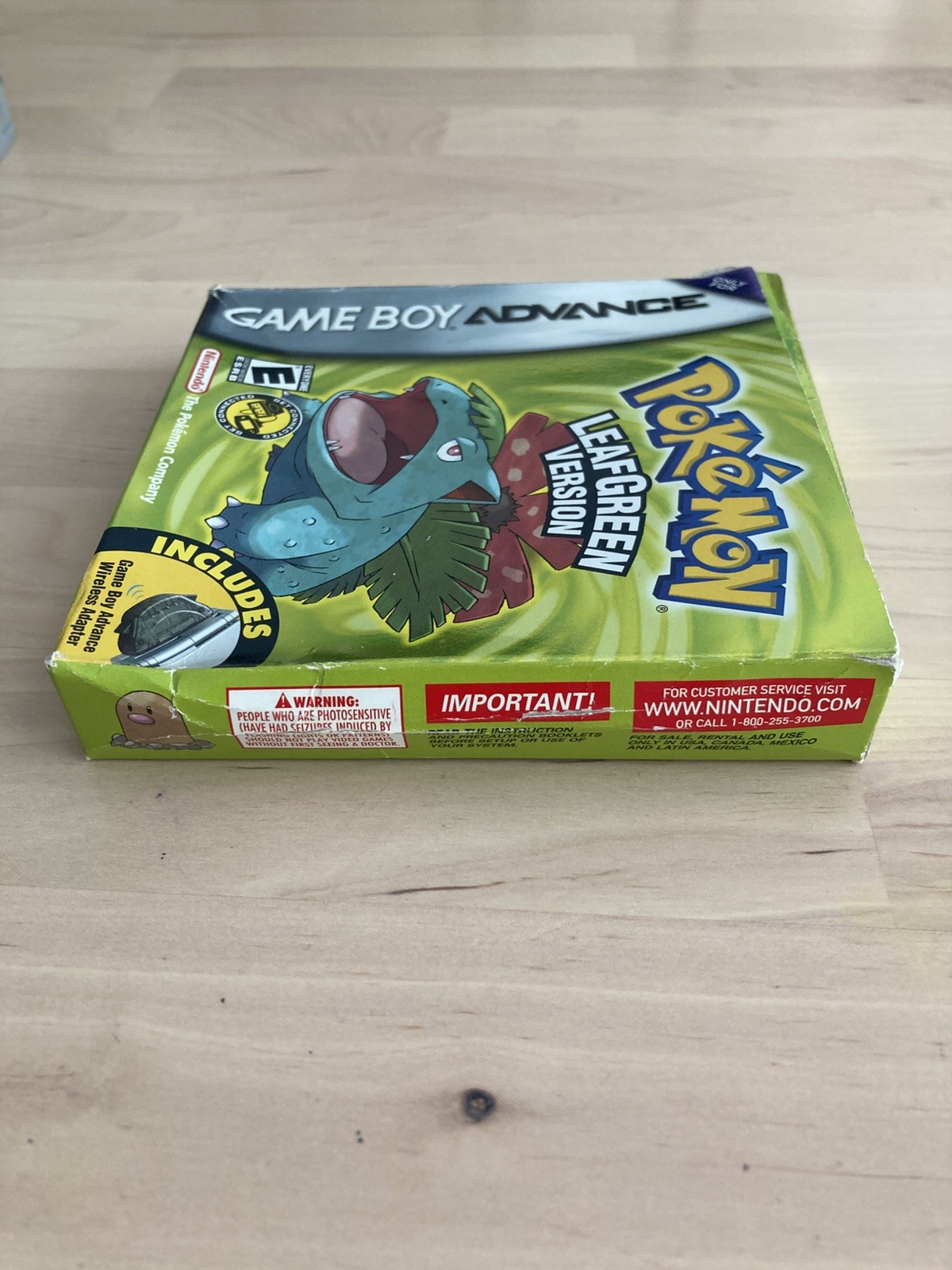 Pokémon: LeafGreen Version IIB Authentic Nintendo GBA Tested Working Incomplete