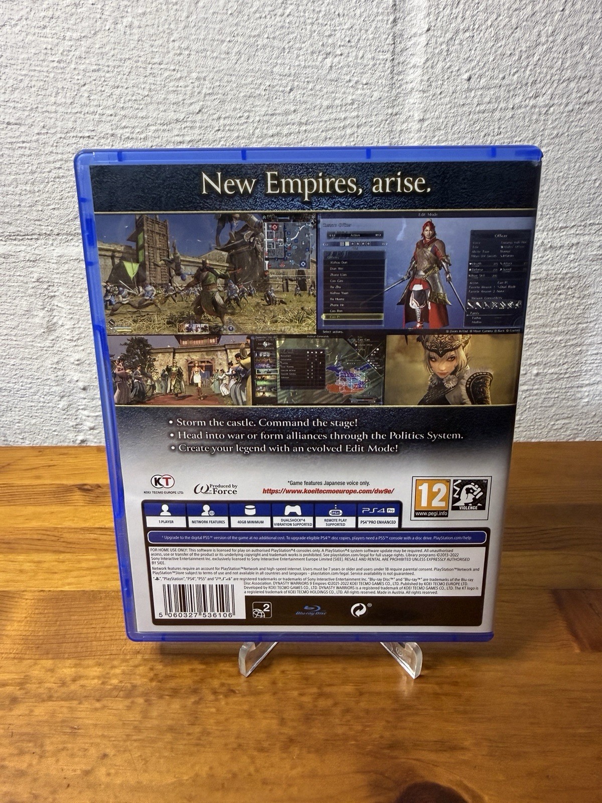 Dynasty Warriors 9 Empires (Sony PlayStation 4, 2022) CIB (PAL IMPORT)