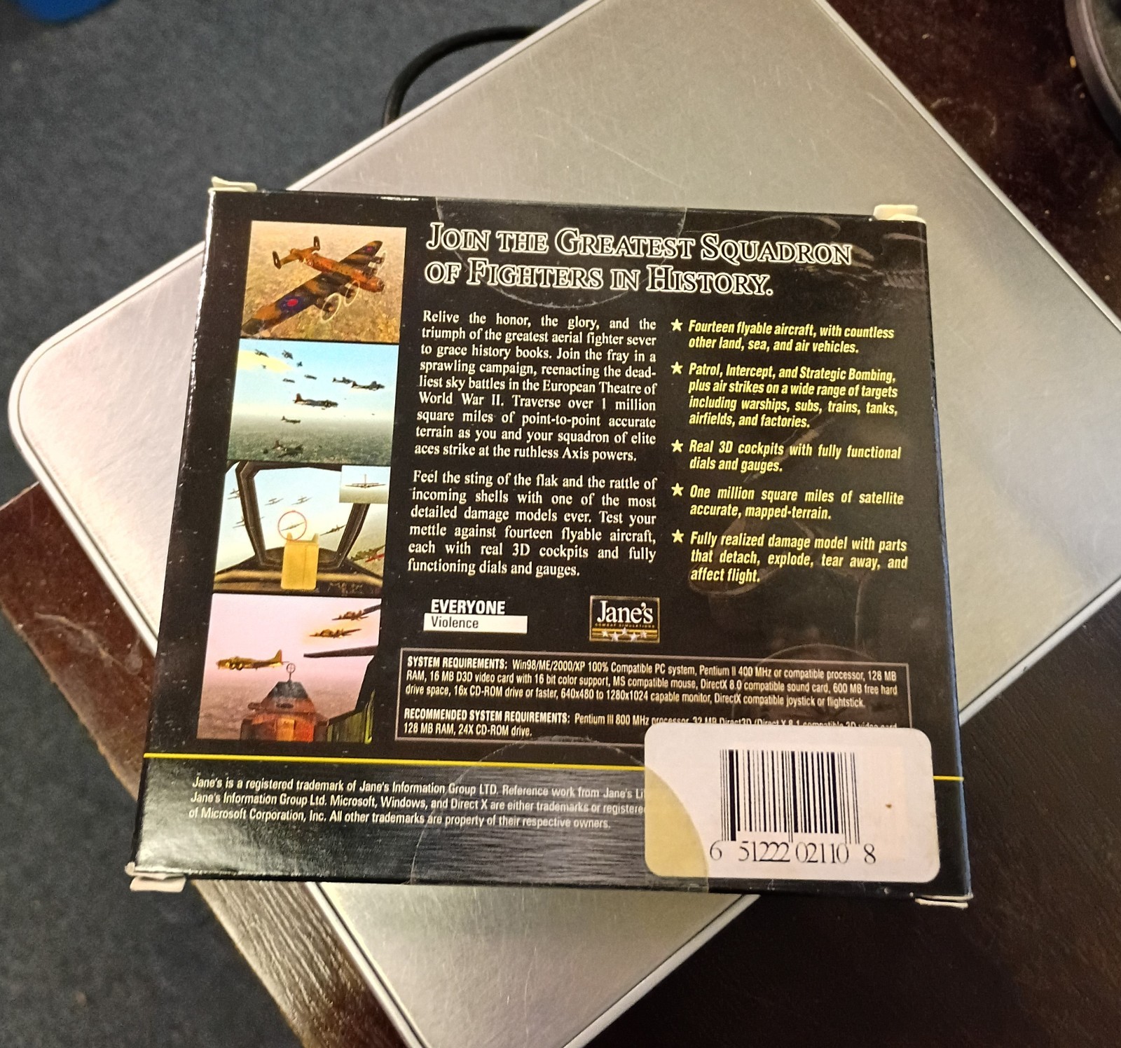 Jane’s Attack Squadron for PC Windows 98/ME/2000/XP CD-Rom Small Box NOS