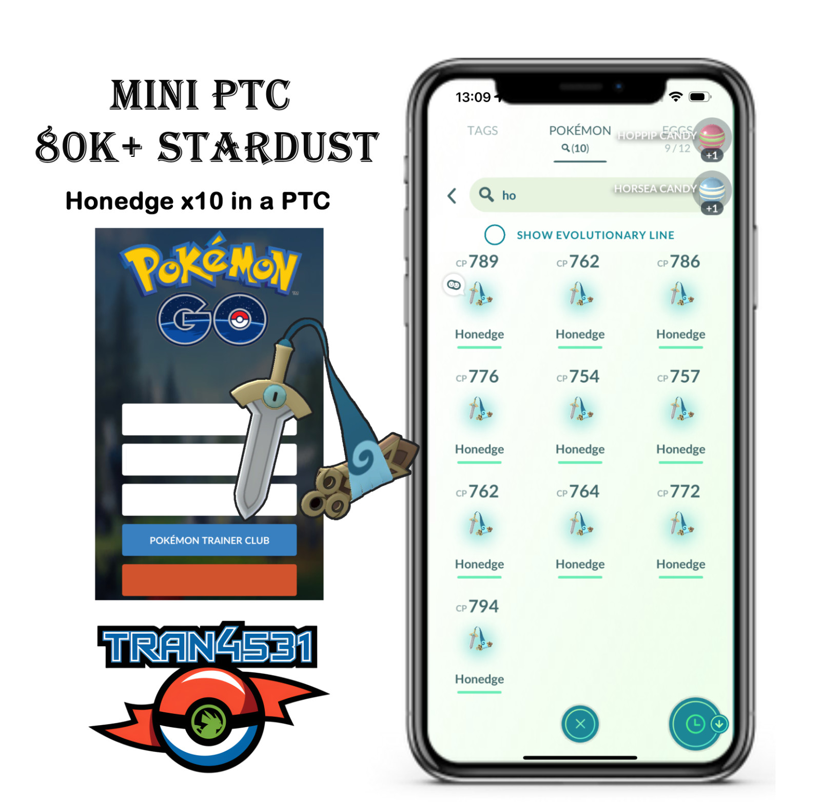 Honedge x10 – Mini PTC 80k Stardust
