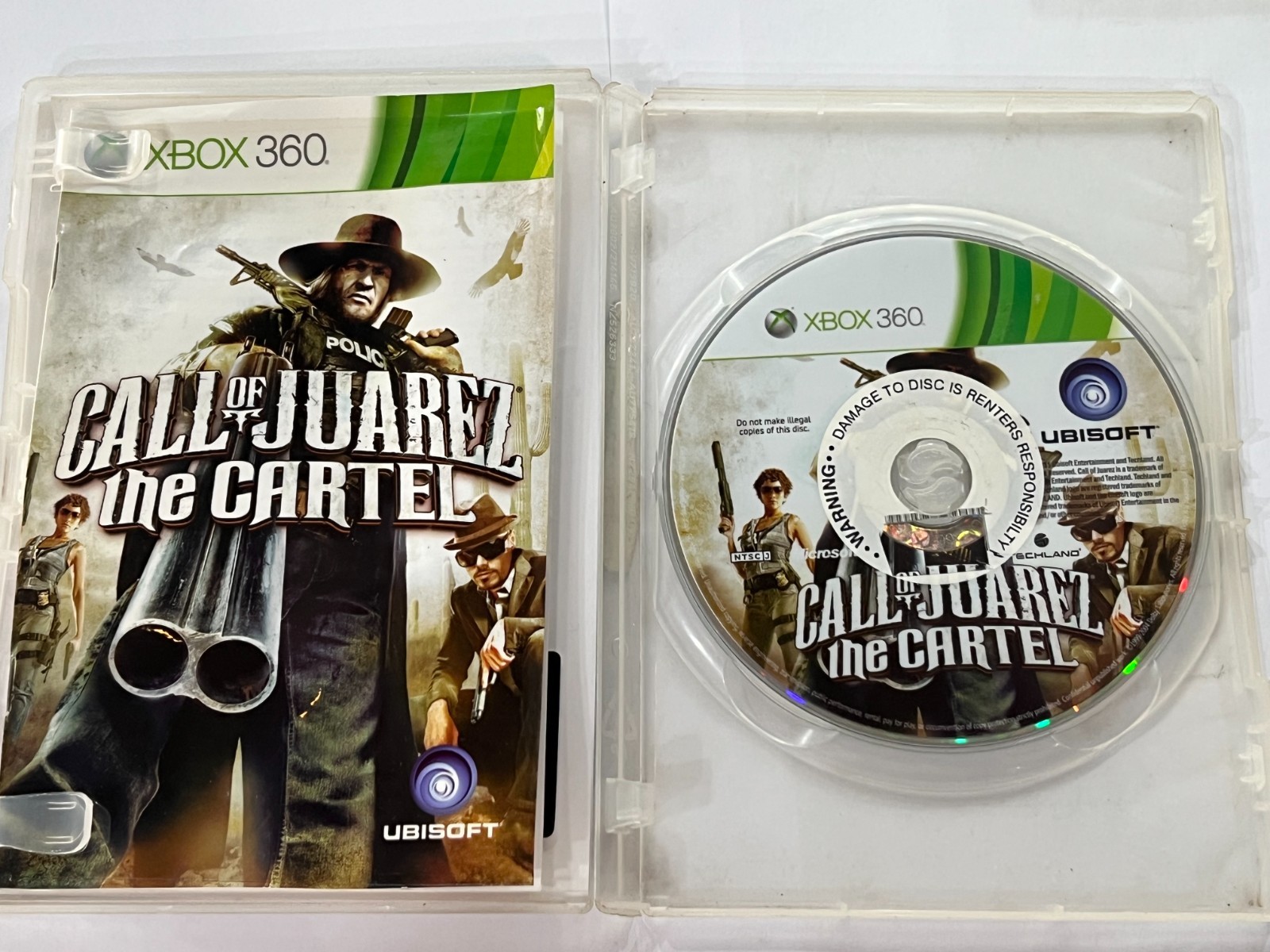 CALL OF JUAREZ THE CARTEL (MICROSOFT XBOX 360 GAME MA 15+) DISC + MANUAL ONLY